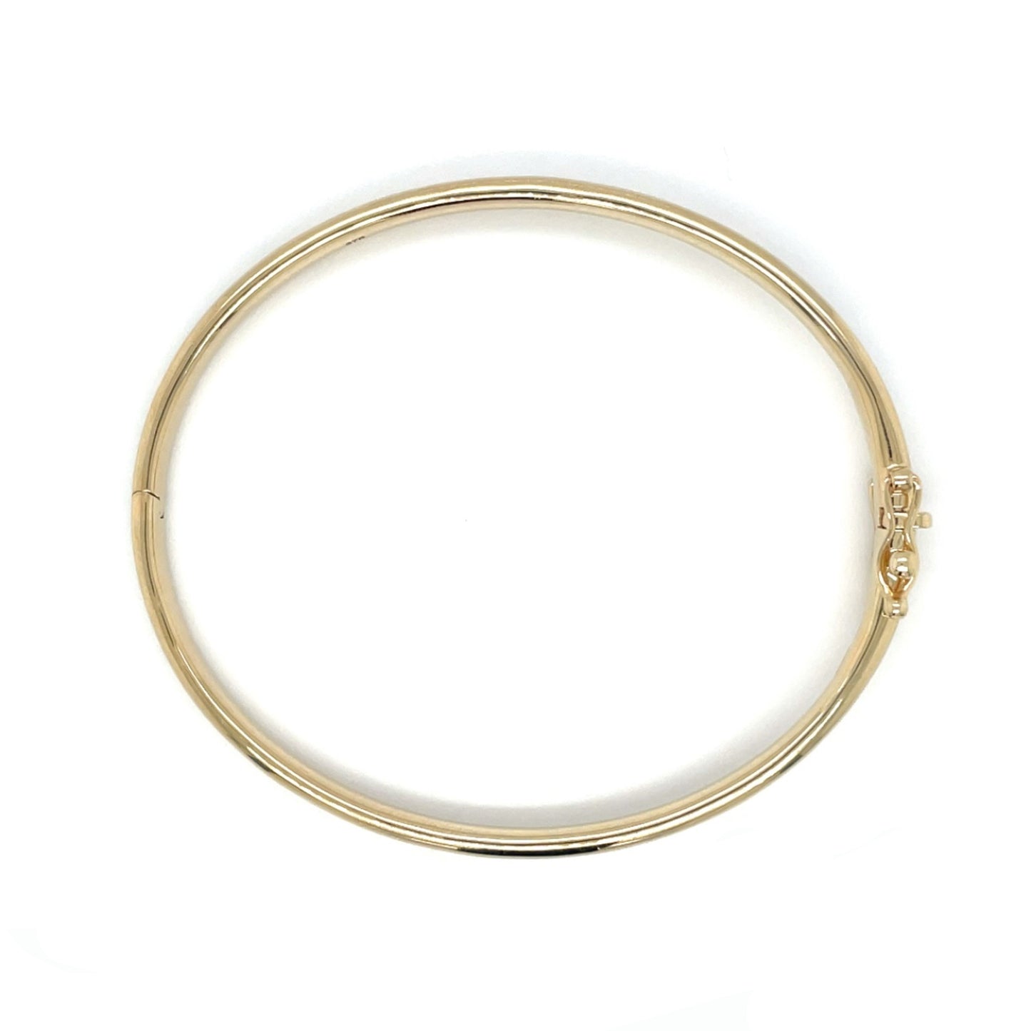 9ct Yellow Gold Solid Hinged Bangle (60x50mm)
