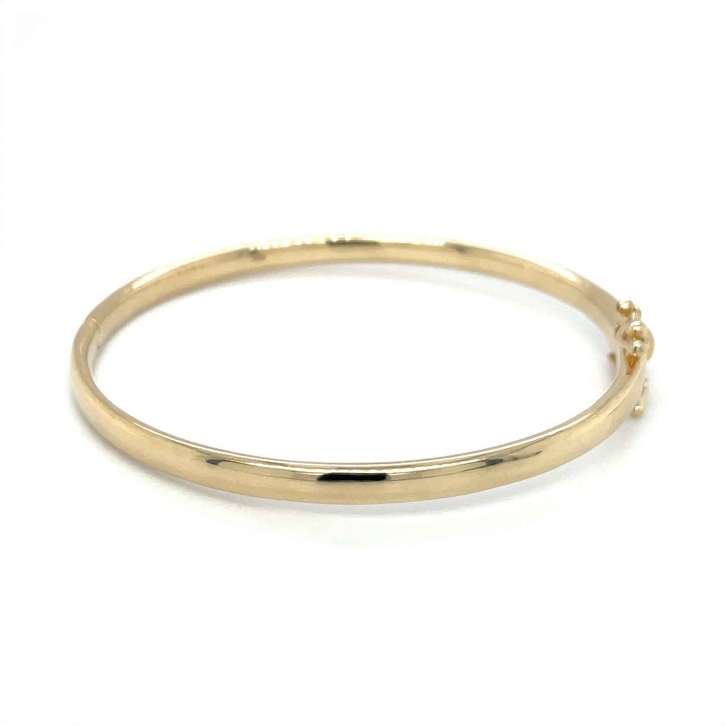 9ct Yellow Gold Solid Hinged Bangle (60x50mm)