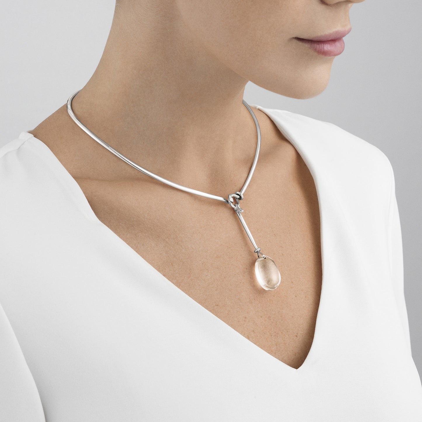 Silver Dew Drop Pendant