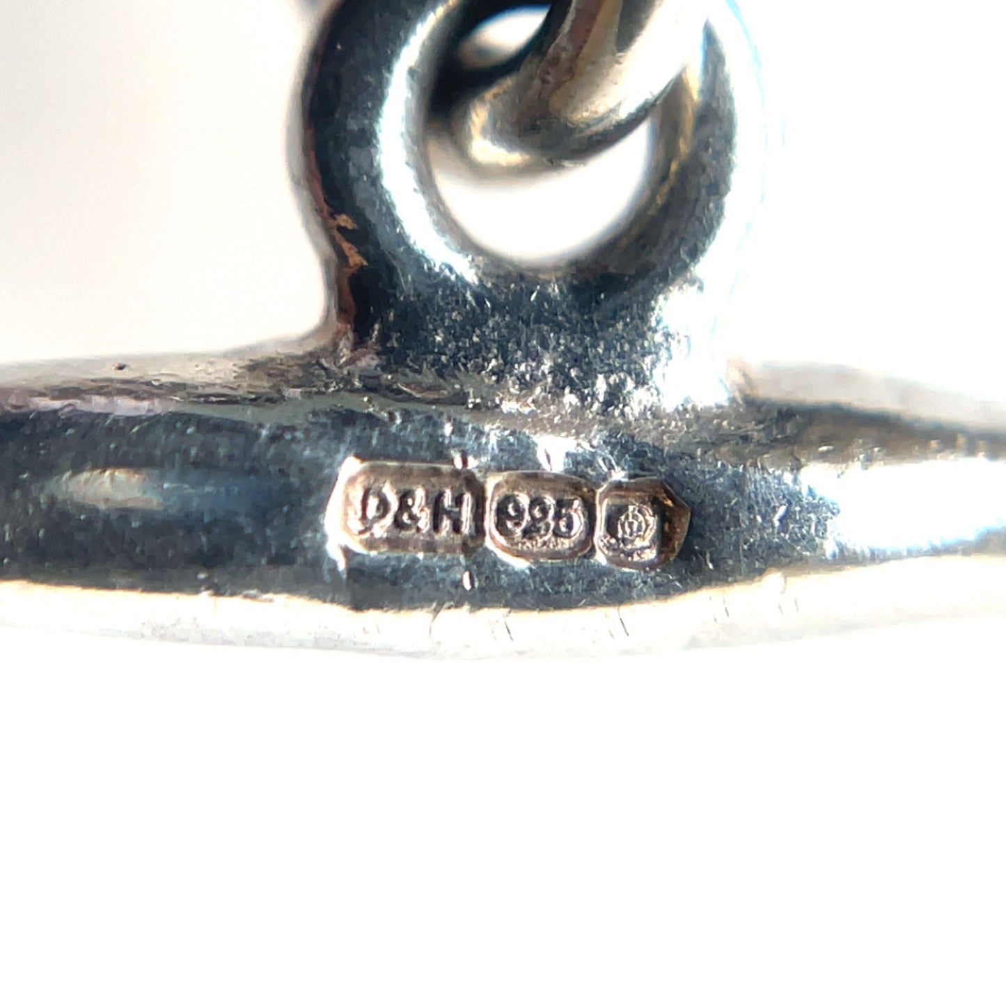Silver Large Link Hammered Bracelet