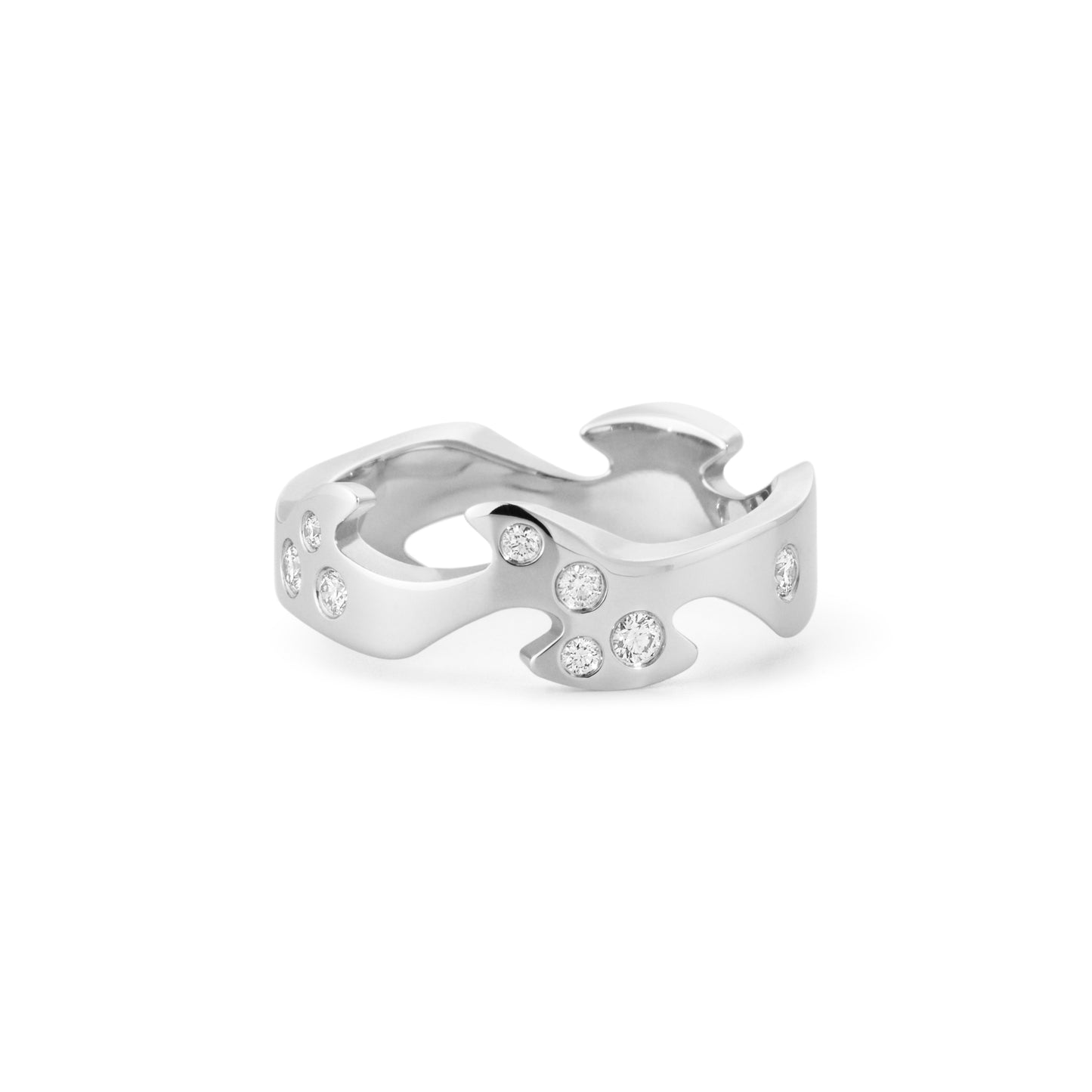 White Gold Fusion Centre Ring