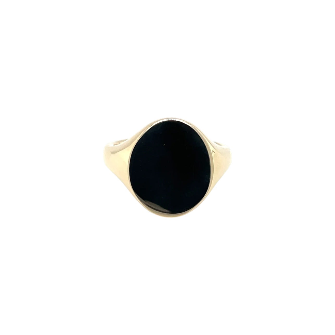 9ct Yellow Gold Oxford Oval Signet Ring (15.5x13mm)