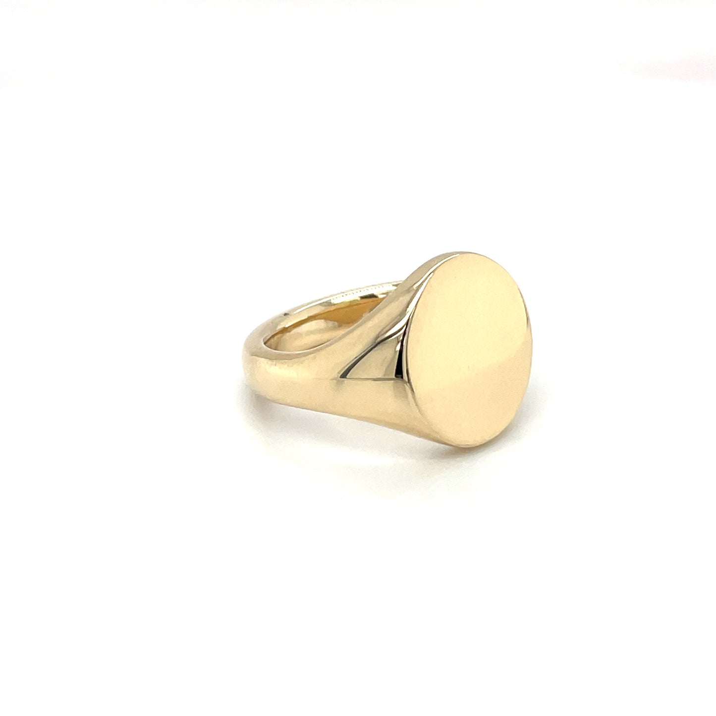 9ct Yellow Gold Oxford Oval Signet Ring (14x12mm)