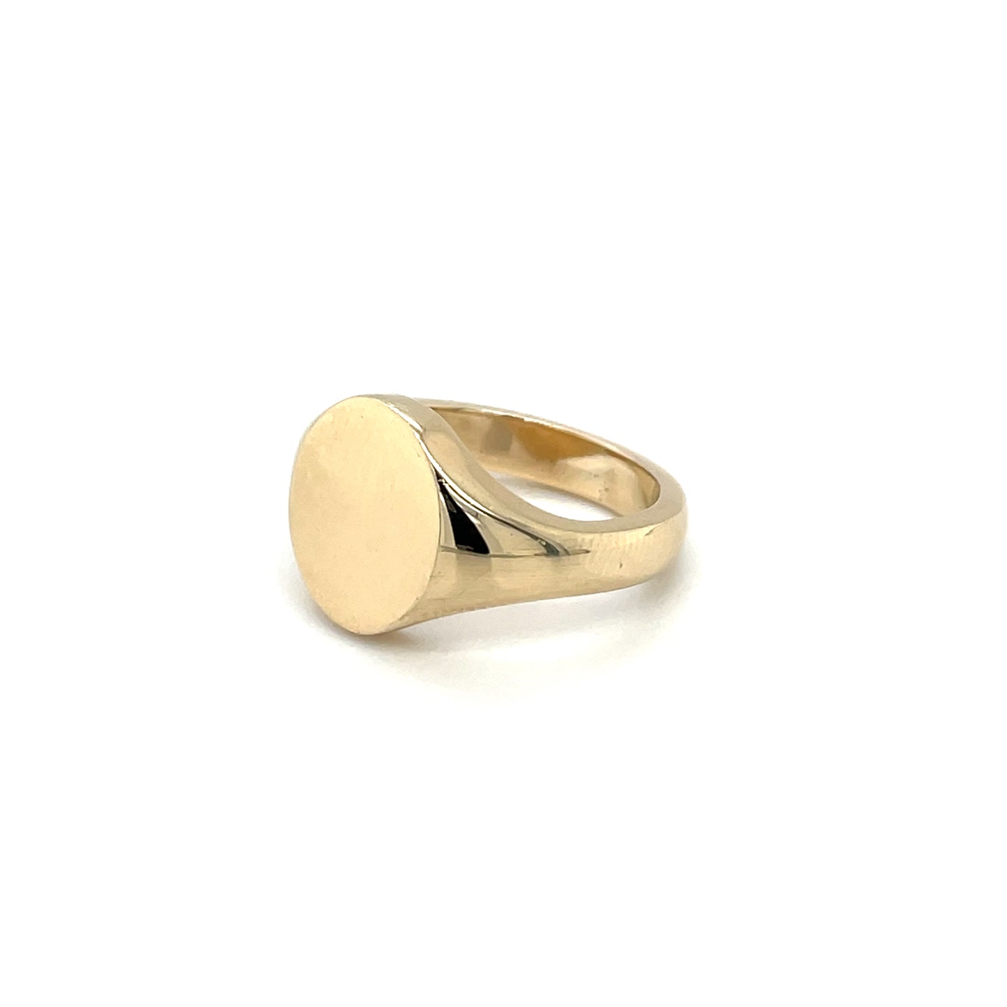 9ct Yellow Gold Oxford Oval Signet Ring (13x11mm)