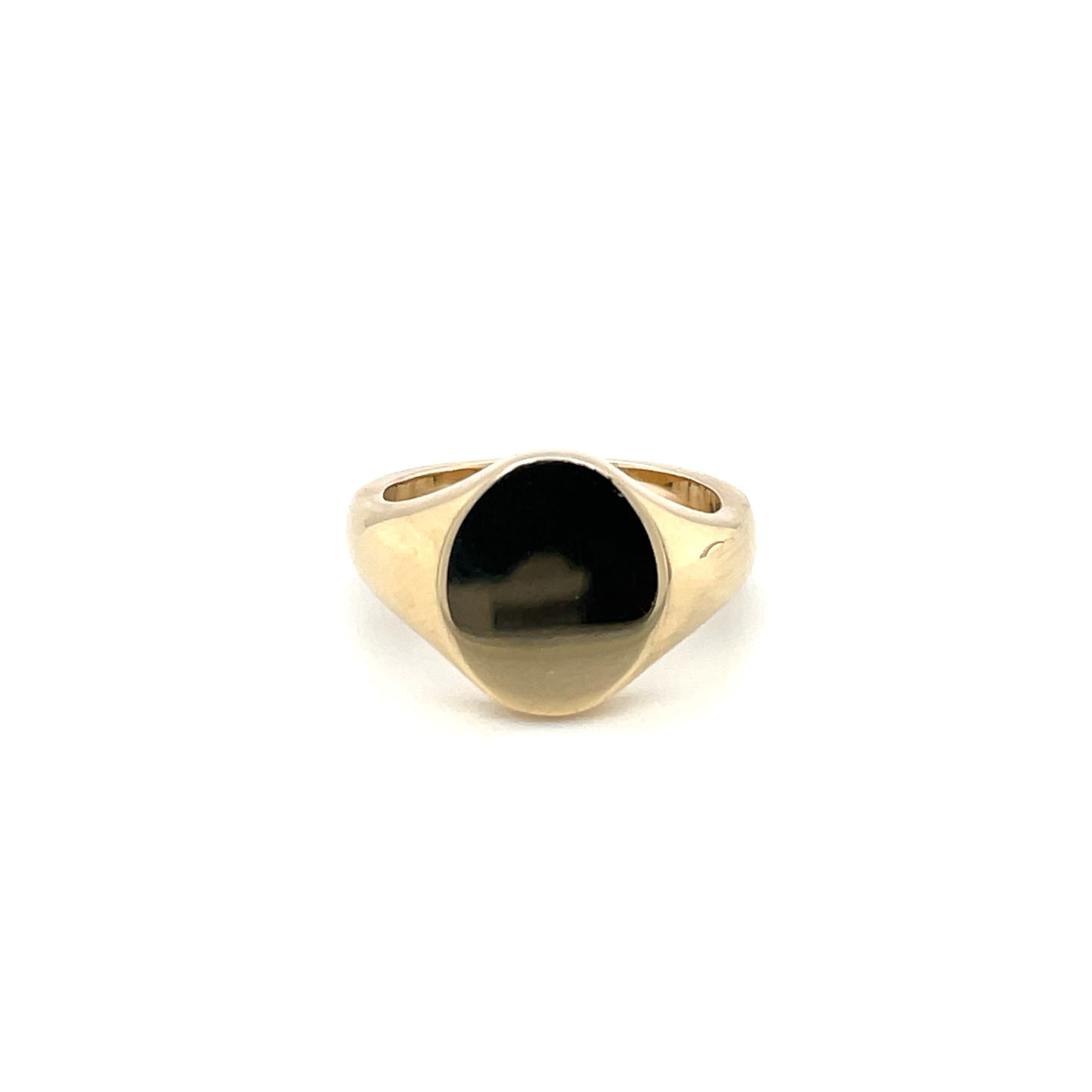 9ct Yellow Gold Oxford Oval Signet Ring (13x11mm)