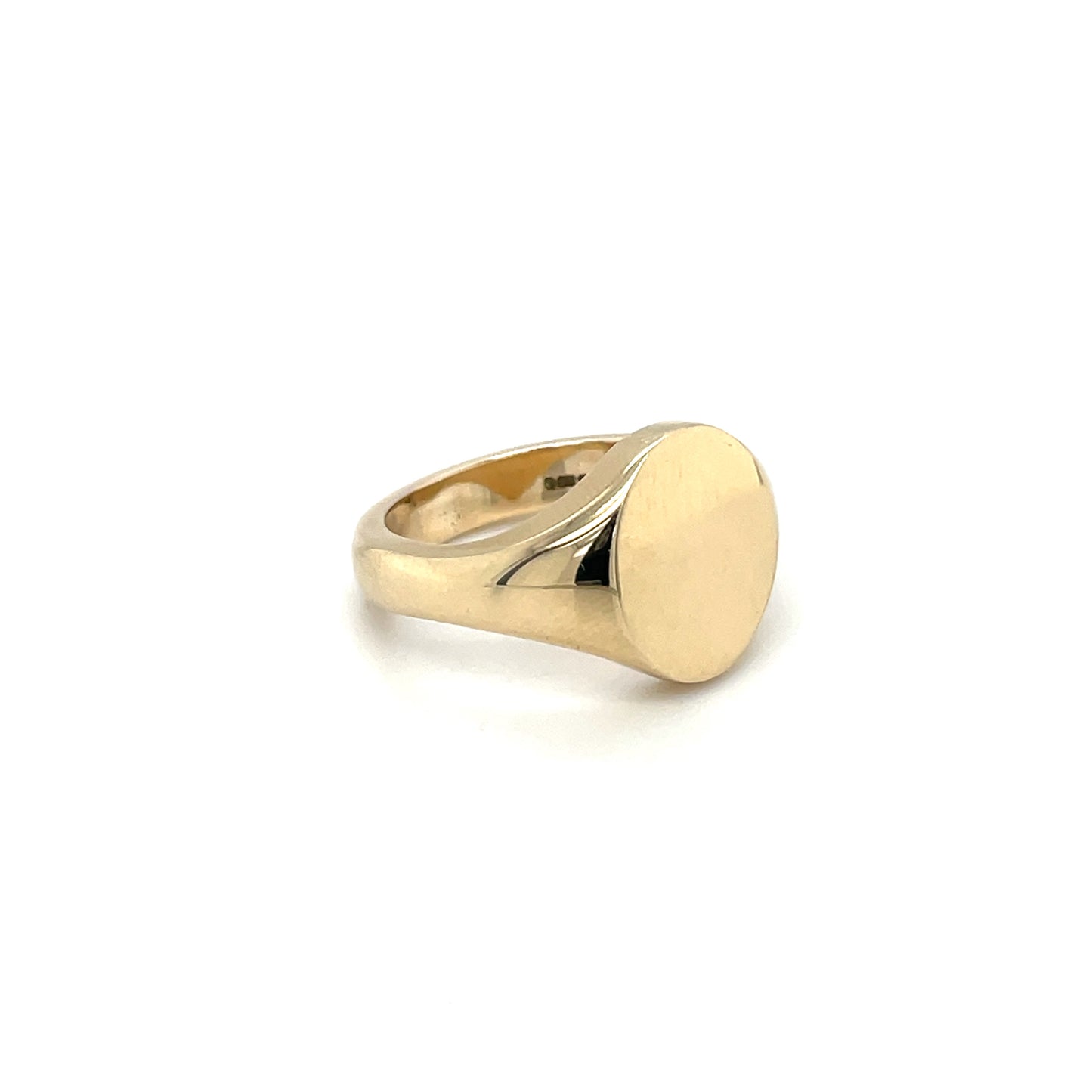 9ct Yellow Gold Oxford Oval Signet Ring (13x11mm)
