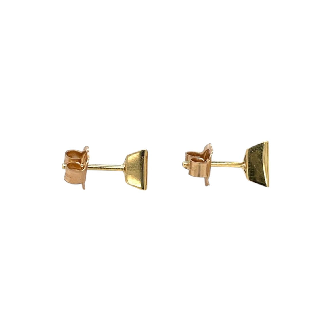 18ct Yellow Gold Trillion Diamond Stud Earrings