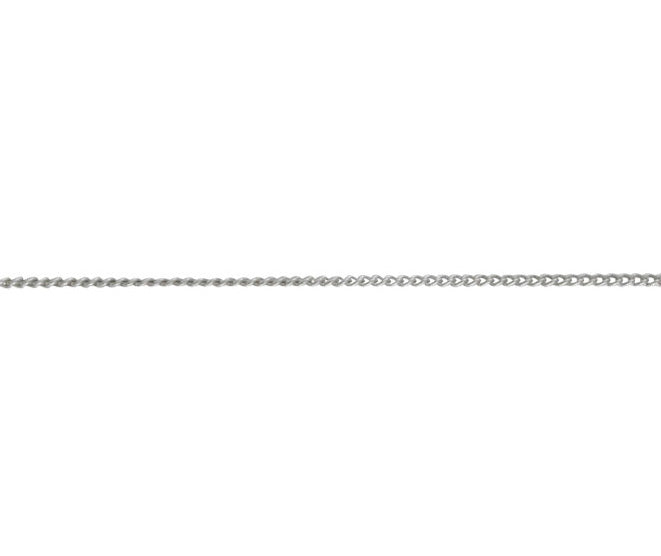 18ct White Gold Curb Chain (18")
