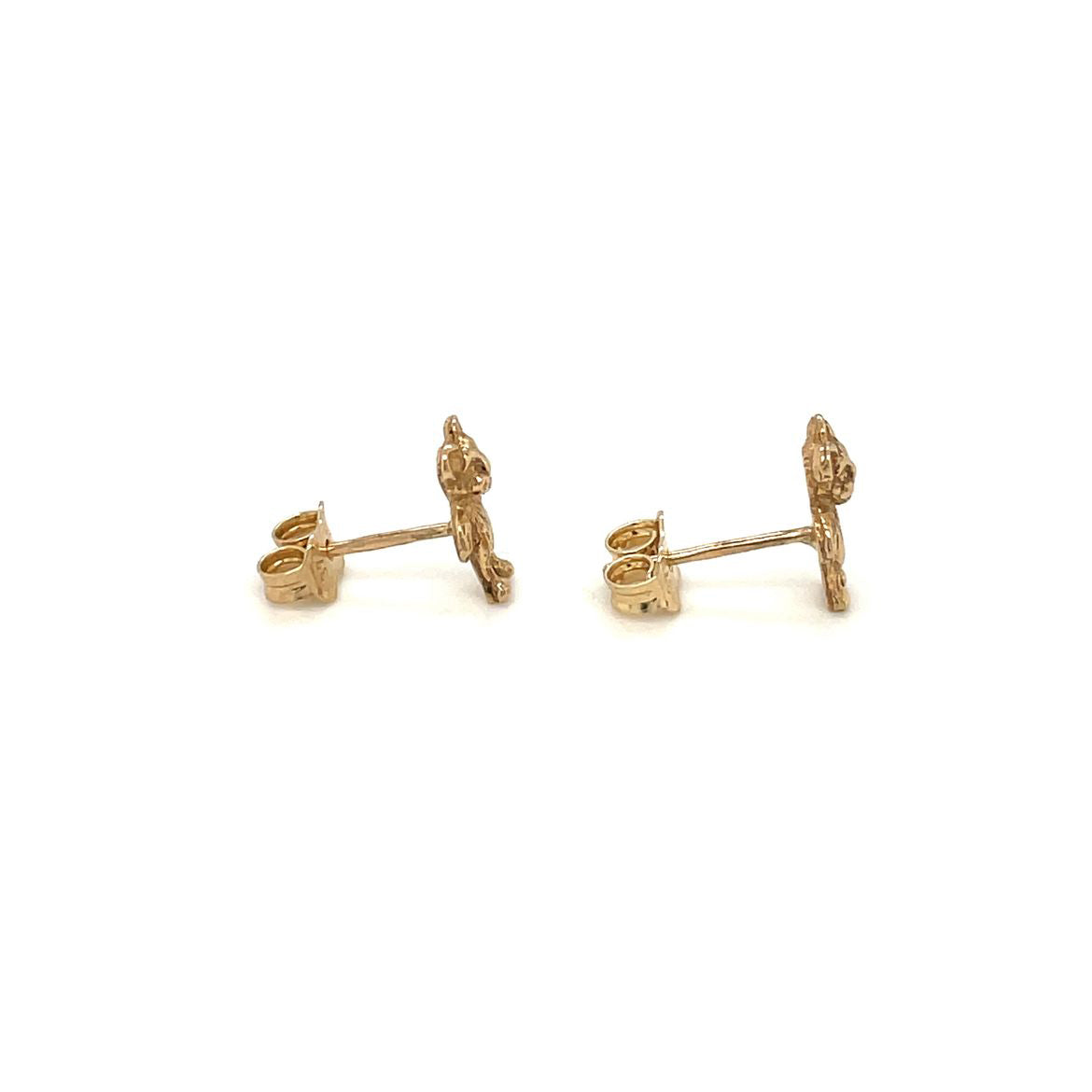 9ct Yellow Gold Teddy Bear Earrings