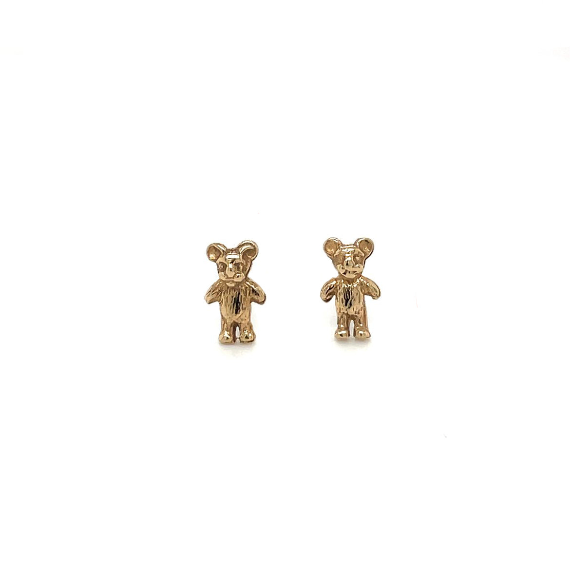 9ct Yellow Gold Teddy Bear Earrings