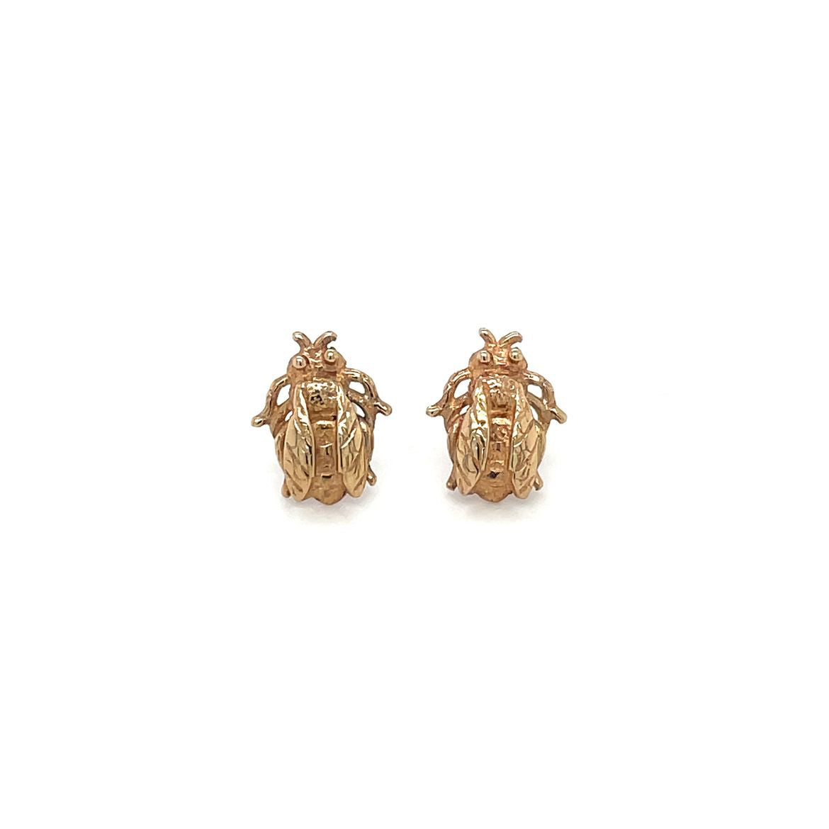 9ct Yellow Gold Bee Stud Earrings