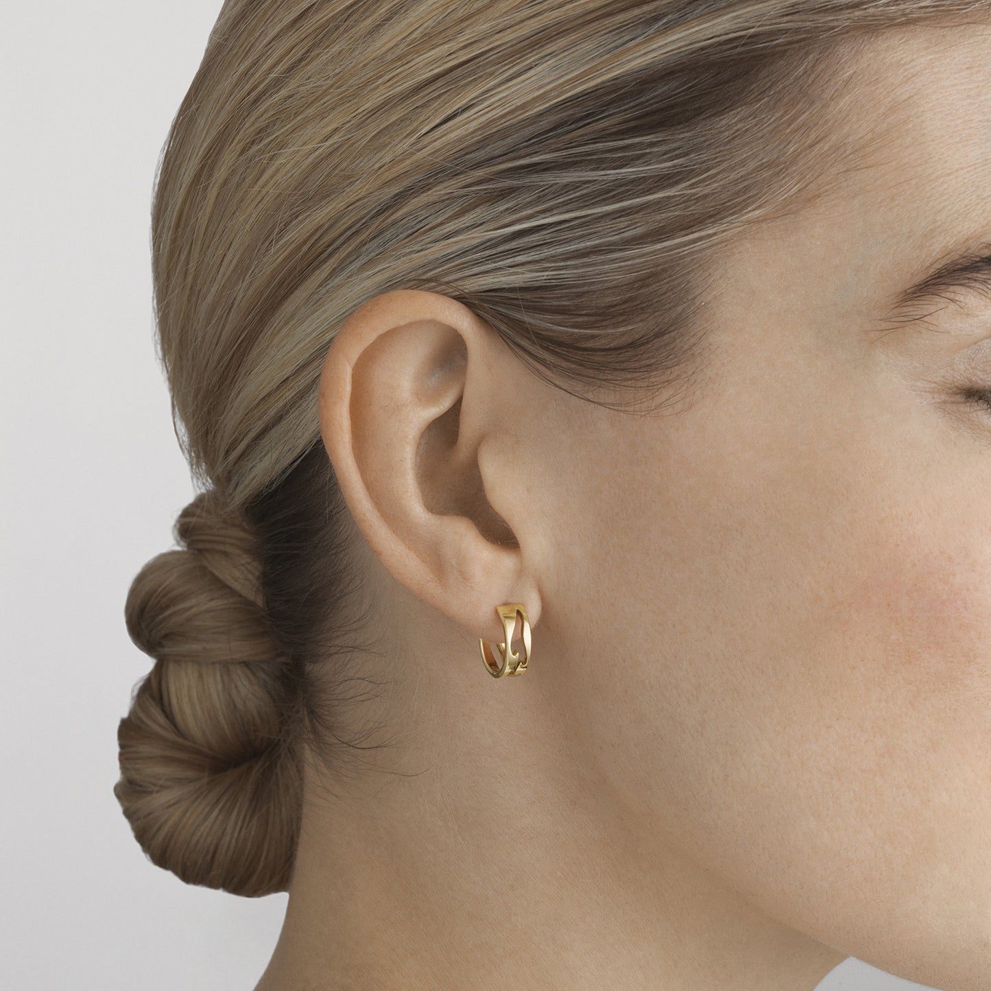 Yellow Gold Fusion Open Earhoops
