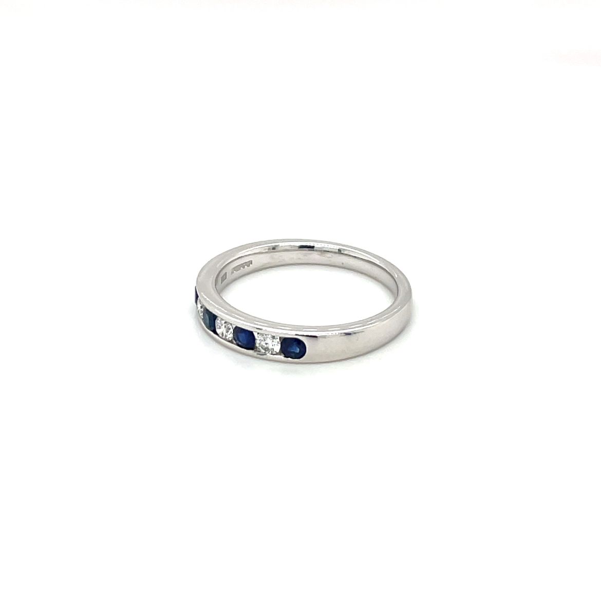 18ct White Gold Sapphire & Diamond Eternity Ring