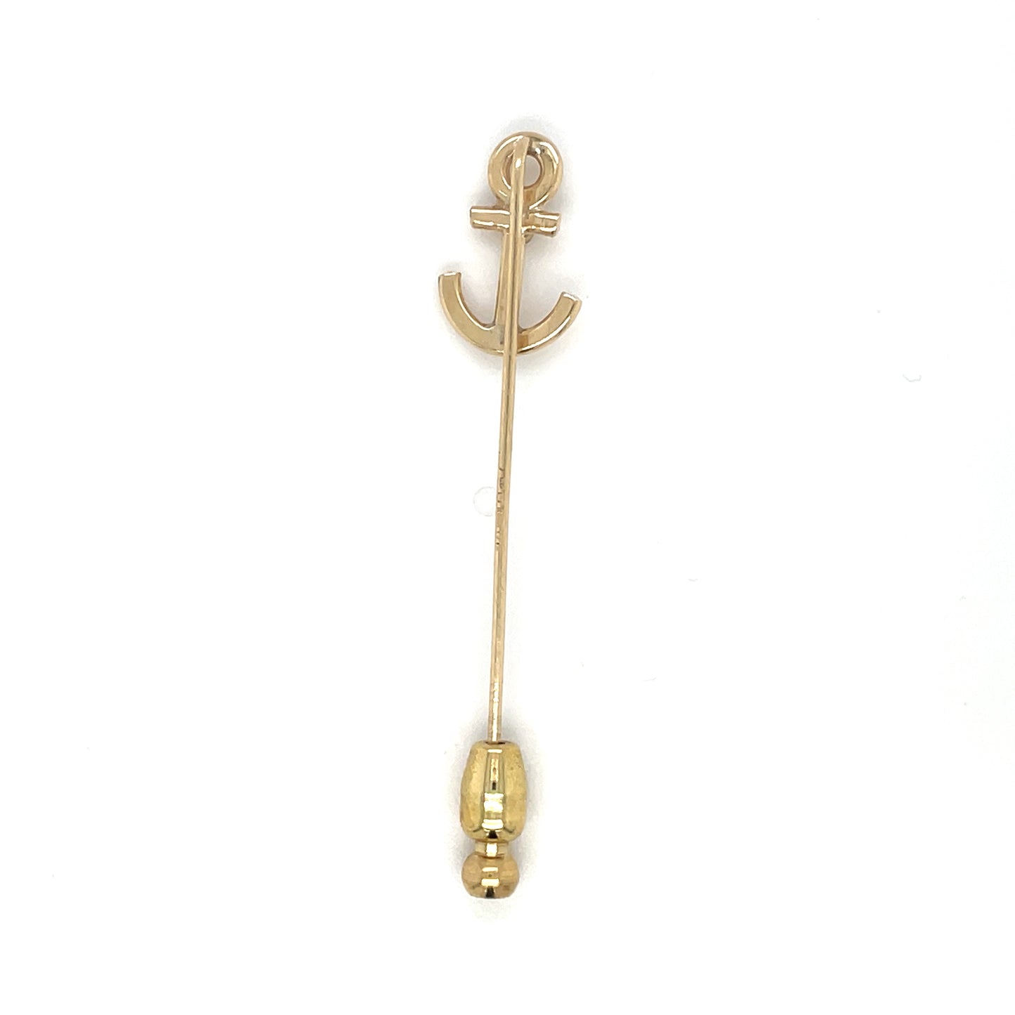 9ct Yellow Gold & Diamond Anchor Lapel Pin