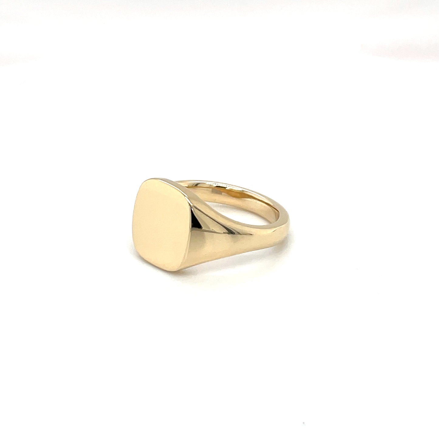 9ct Yellow Gold Cushion Signet Ring (11x9mm)