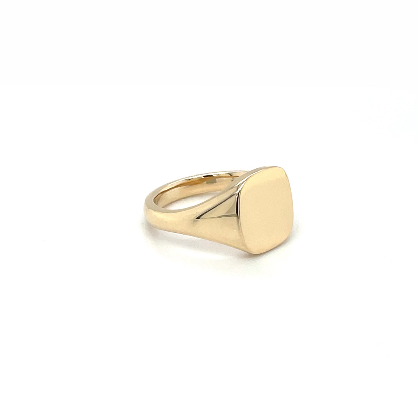 9ct Yellow Gold Cushion Signet Ring (11x9mm)