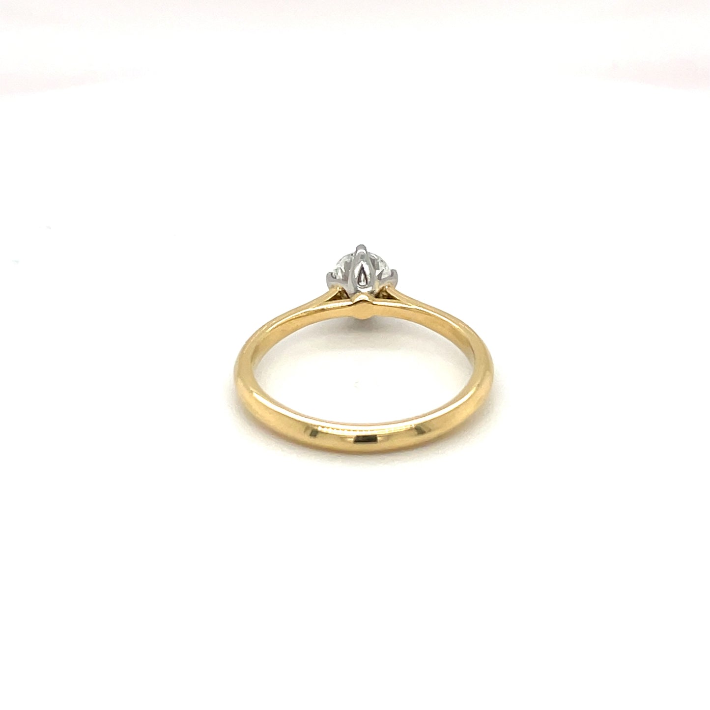 18ct Yellow Gold & Platinum Diamond Solitaire Ring
