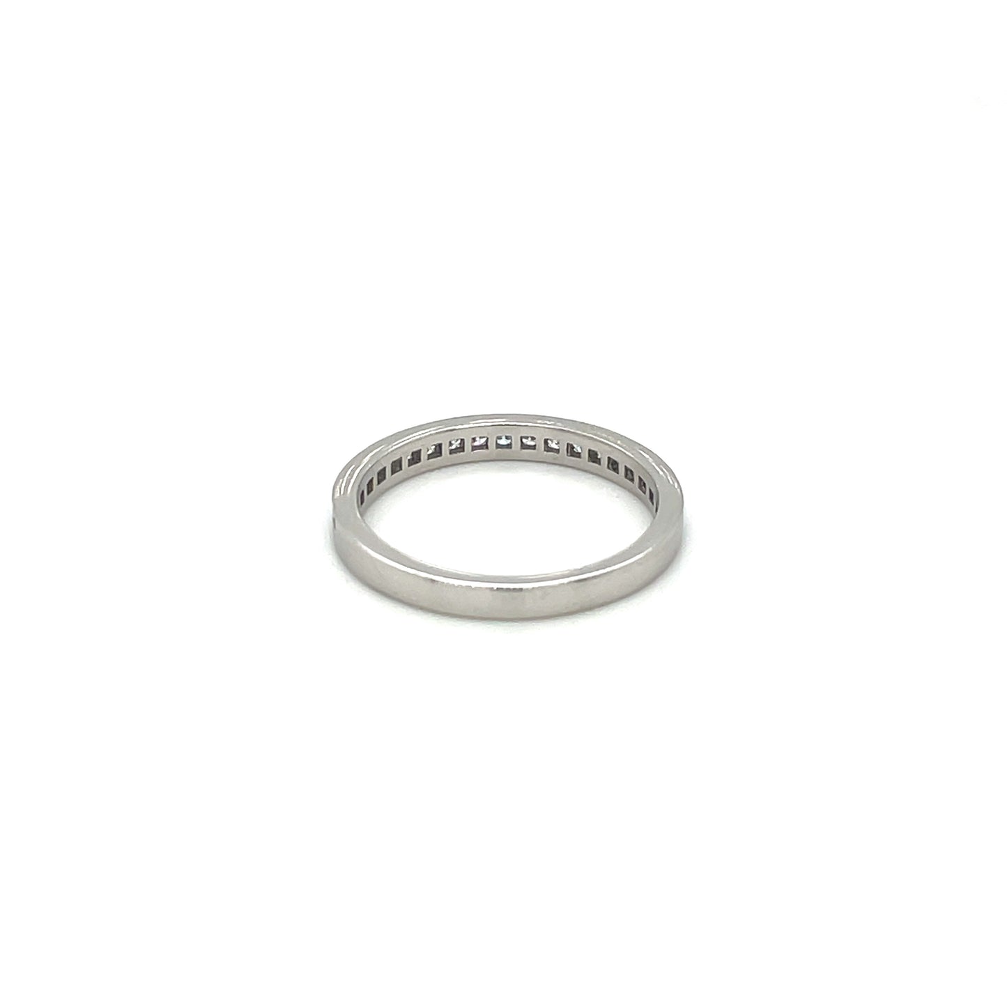 Platinum Half-Set Diamond Eternity Ring