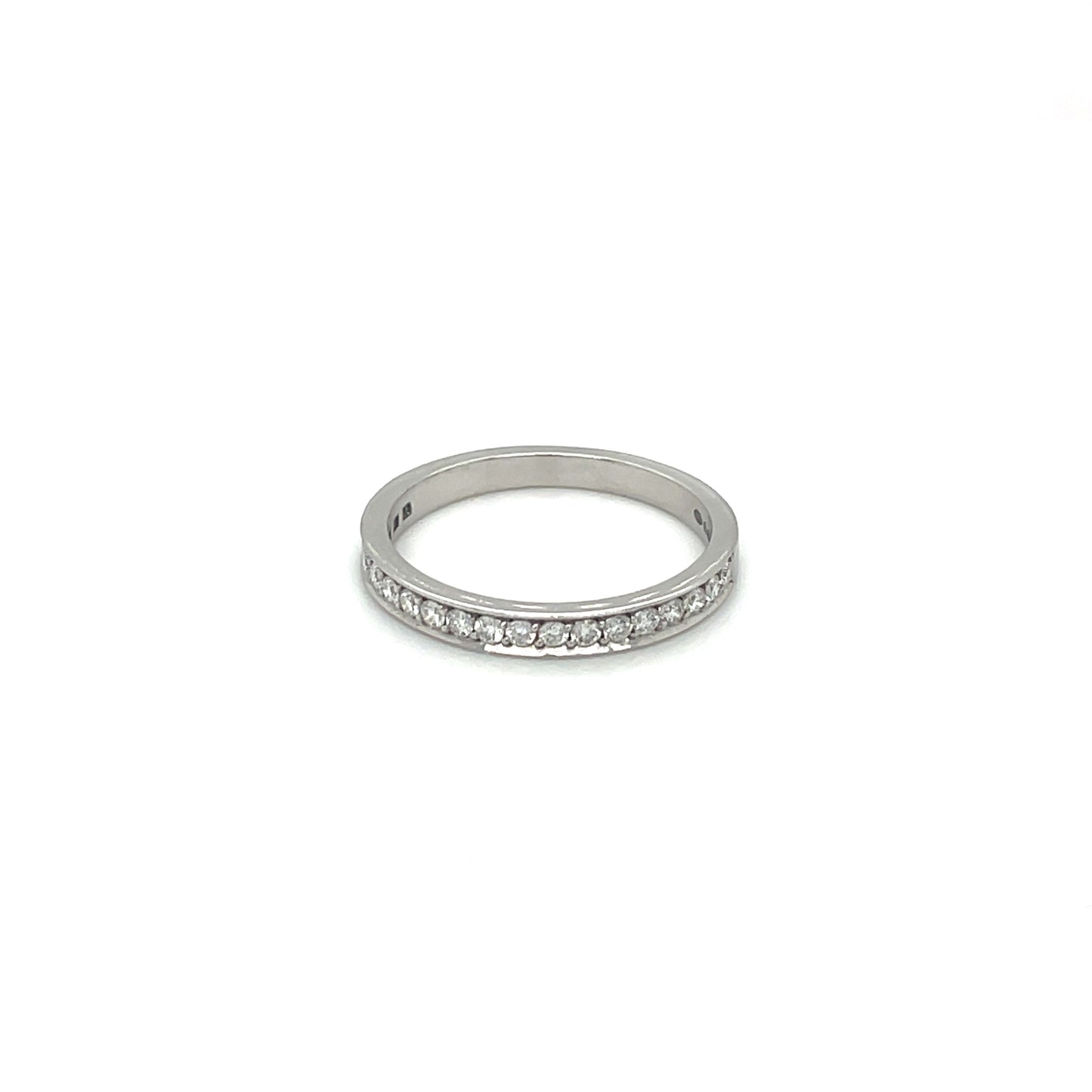 Platinum Half-Set Diamond Eternity Ring