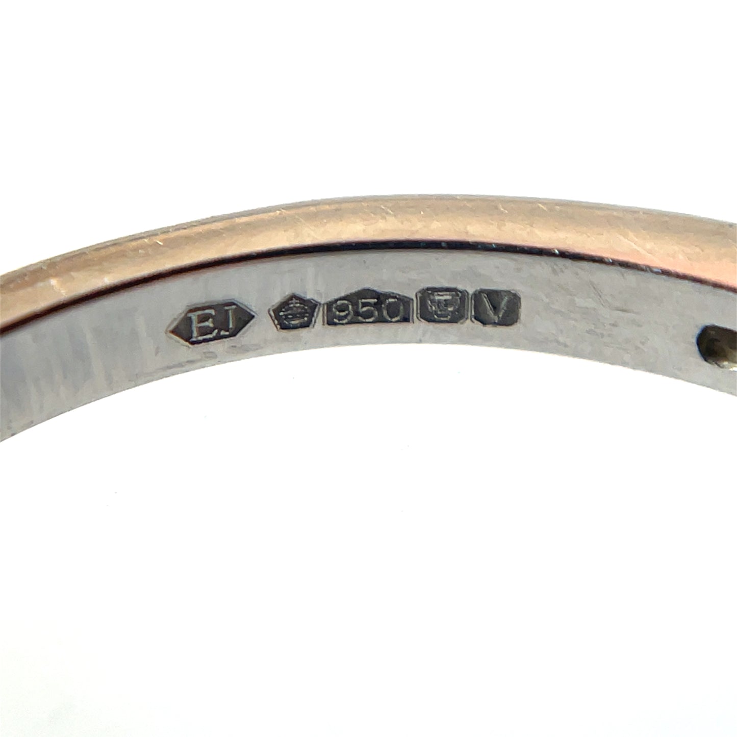 Platinum Wave Half Eternity Diamond Band