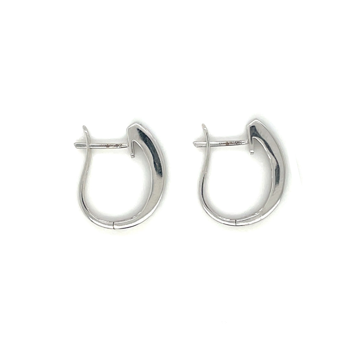 18ct White Gold Diamond Hoop Earrings