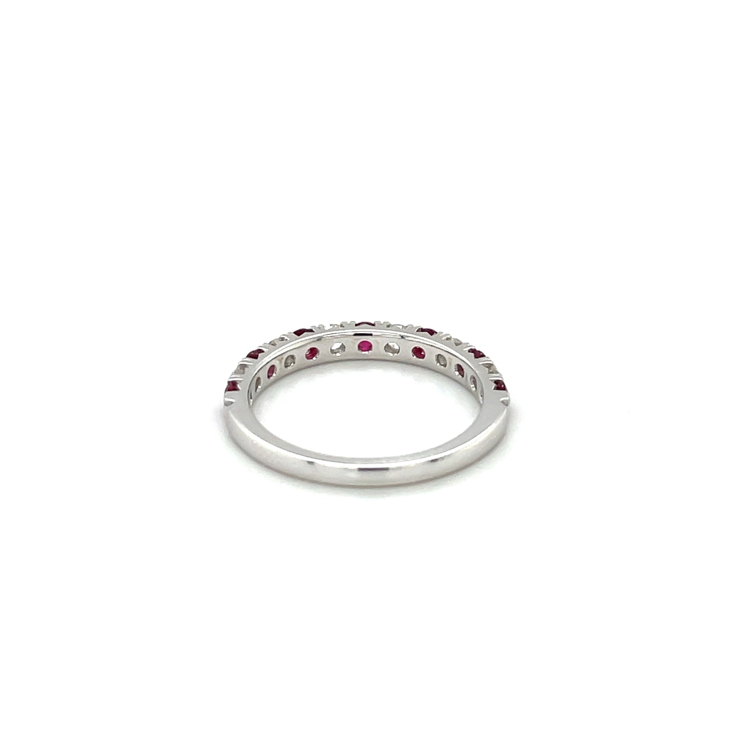 18ct White Gold Ruby & Diamond Eternity Ring