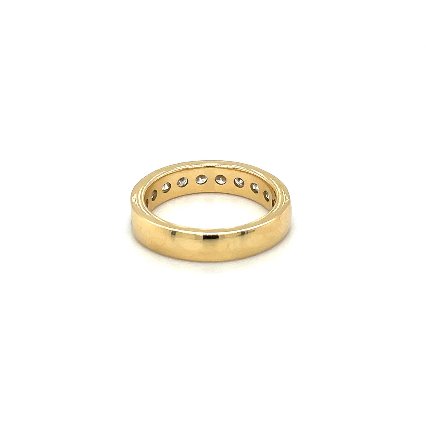 18ct Yellow Gold Half-Set Diamond Eternity Ring