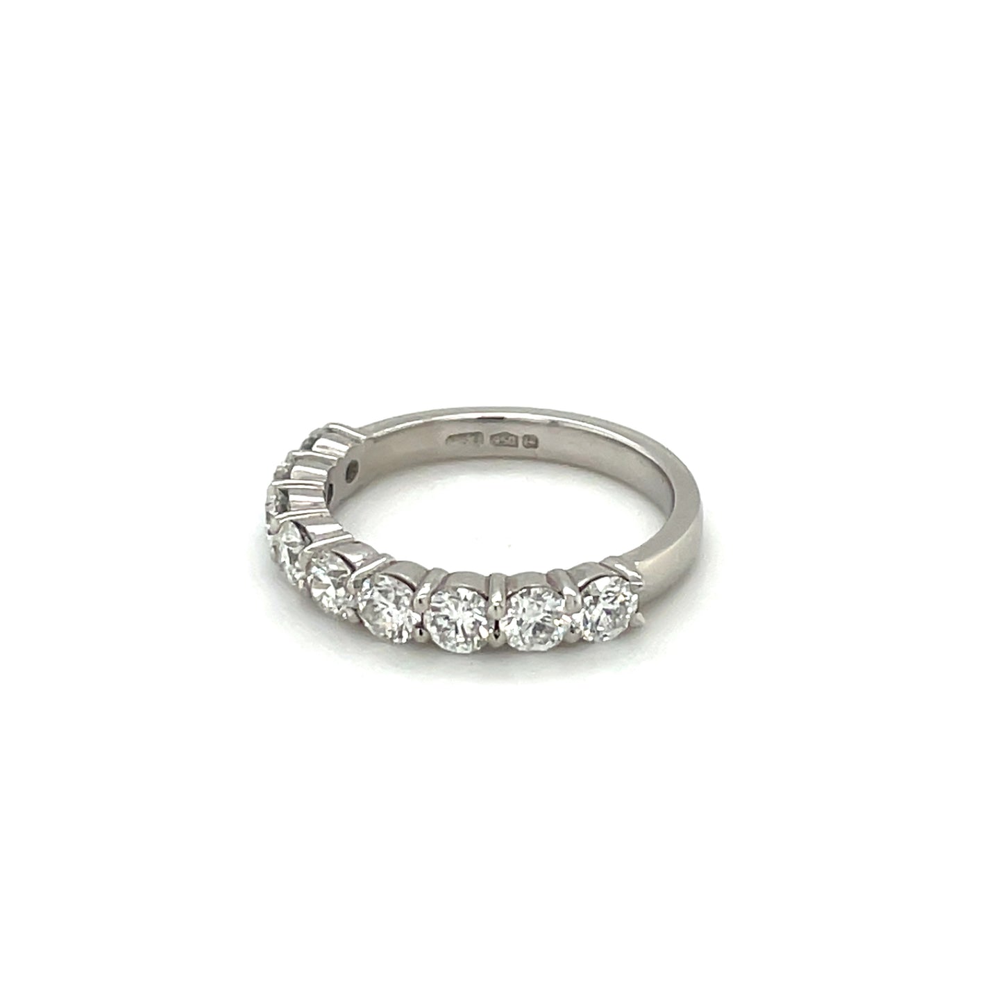 Platinum Diamond Half-Set Eternity Band
