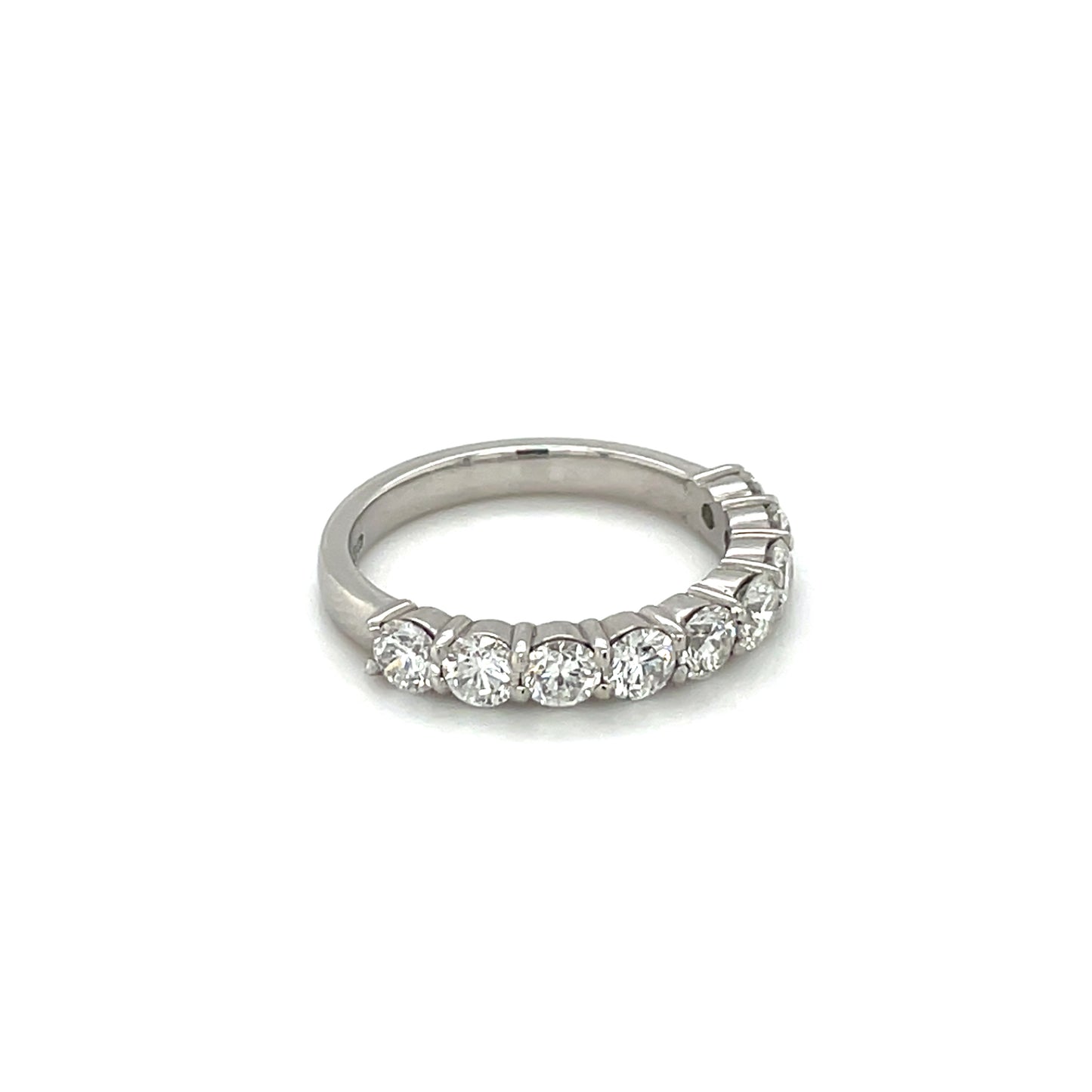 Platinum Diamond Half-Set Eternity Band