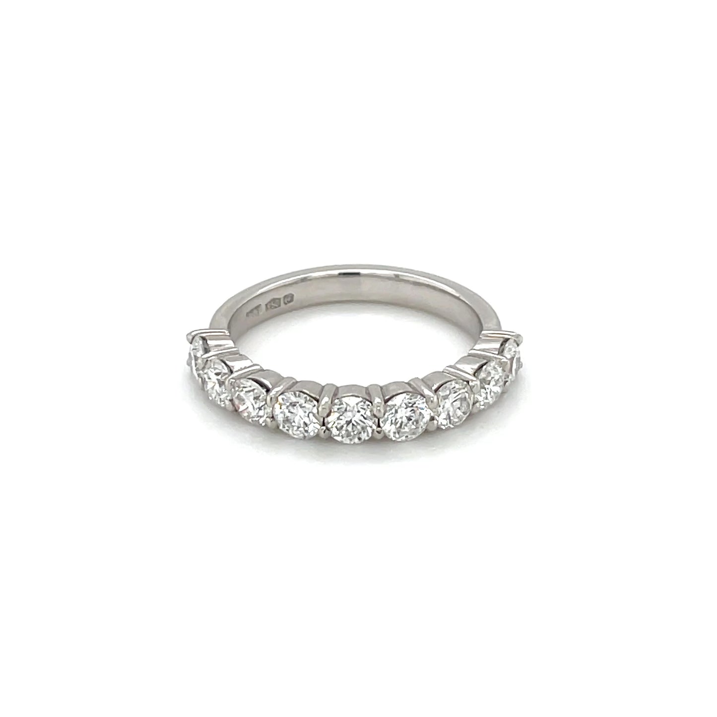 Platinum Diamond Half-Set Eternity Band
