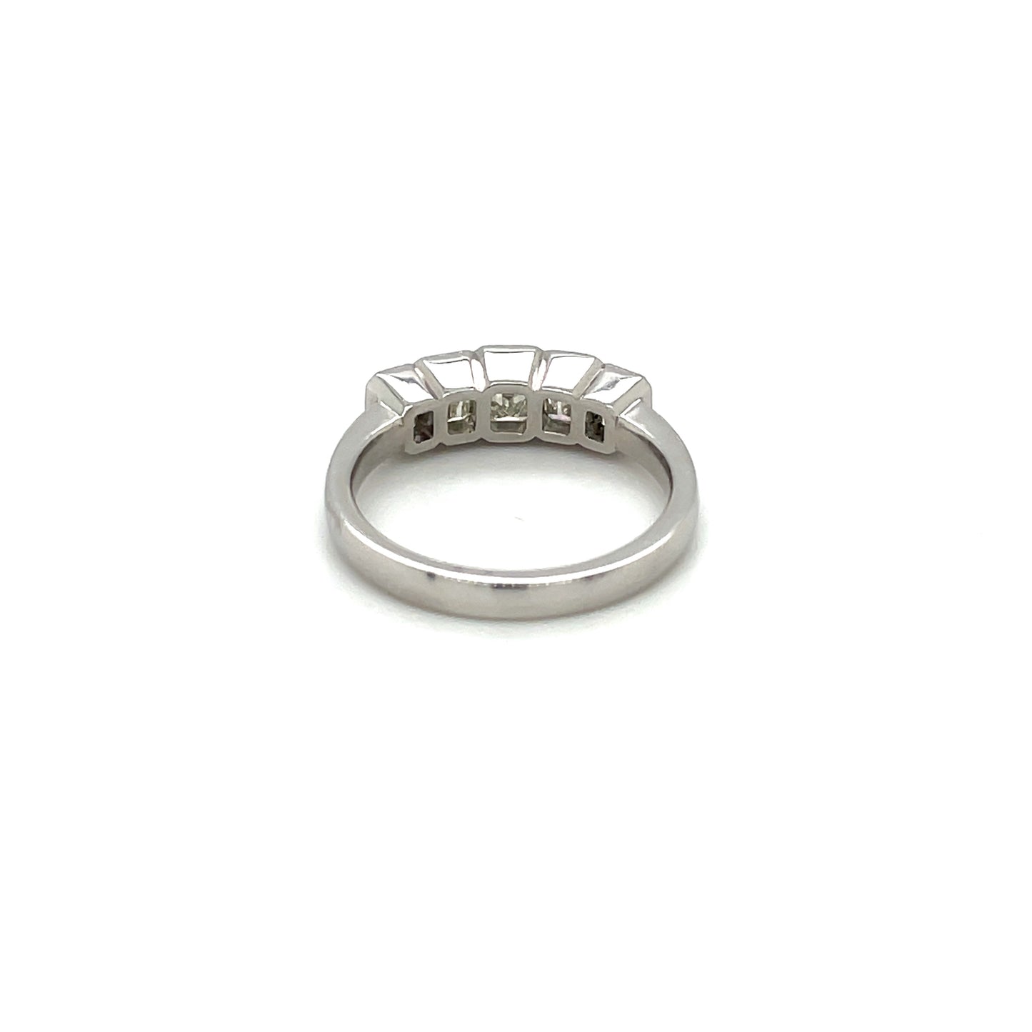 Platinum Five Stone Emerald-Cut Diamond Ring