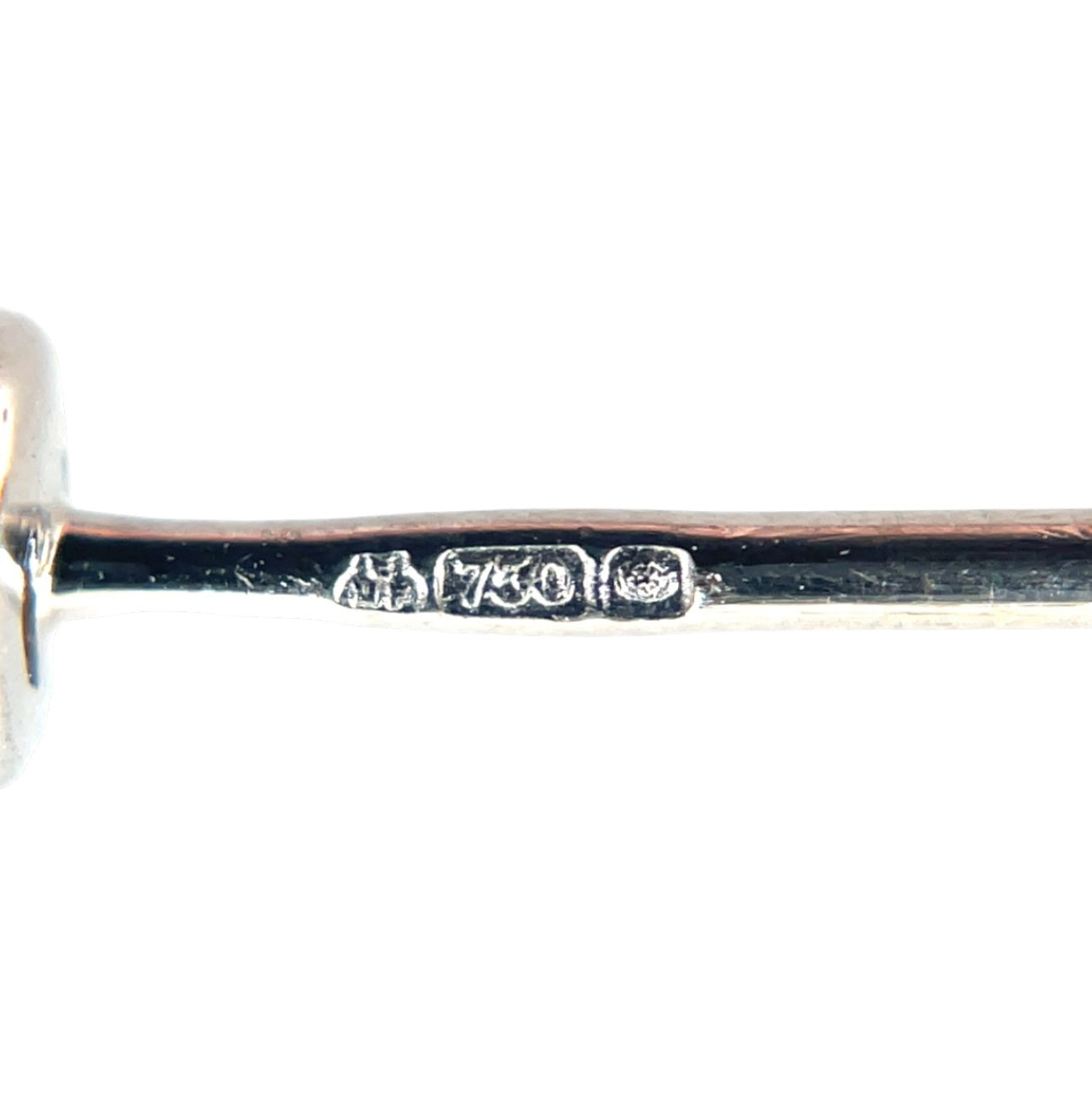 18ct White Gold Rubover Diamond Stud Earrings