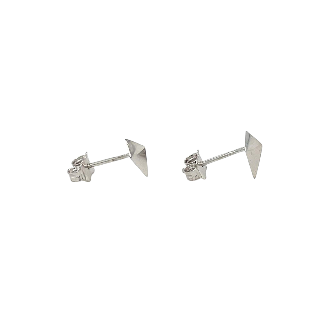 9ct White Gold Kite Stud Earrings