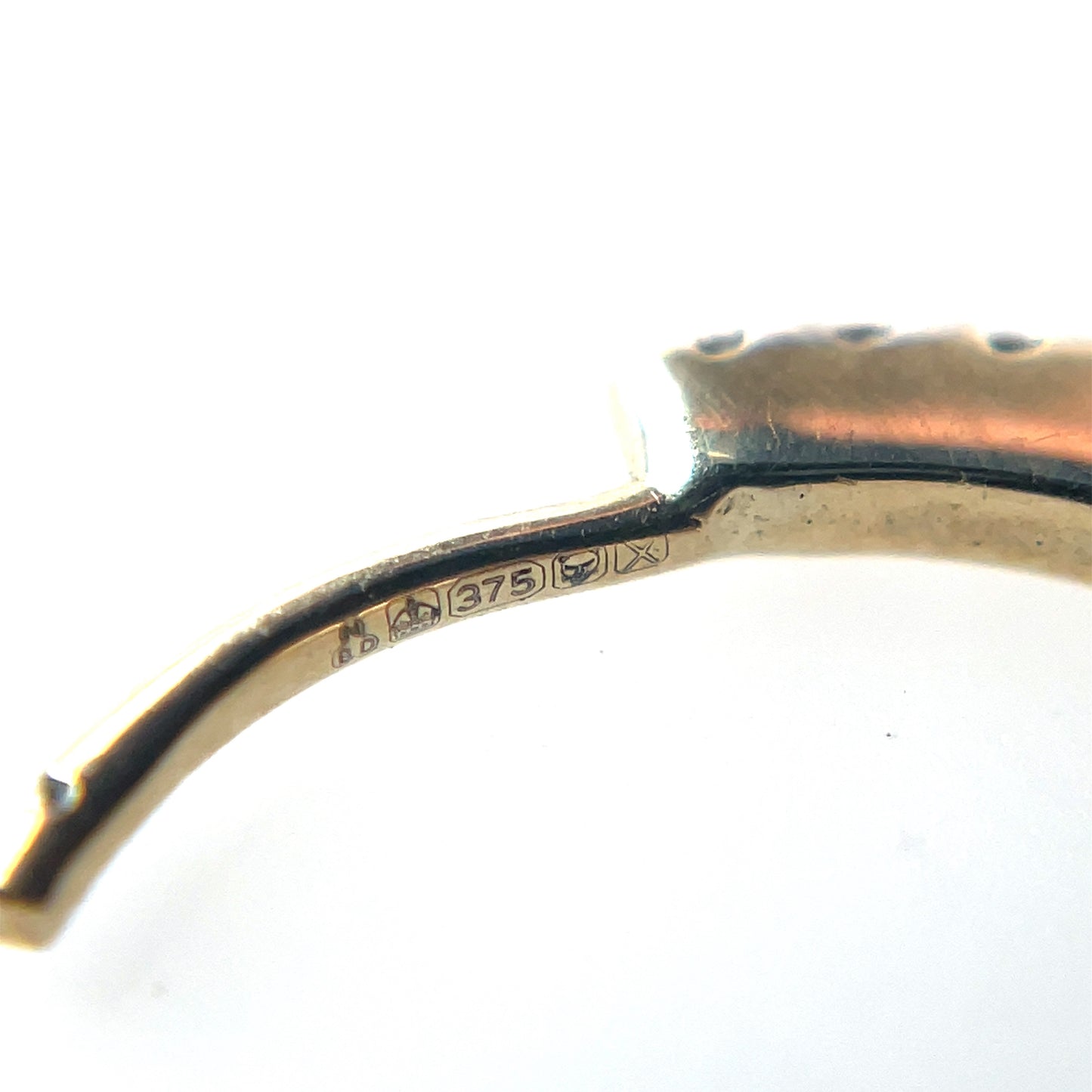 9ct Yellow Gold Half-set Diamond Huggies