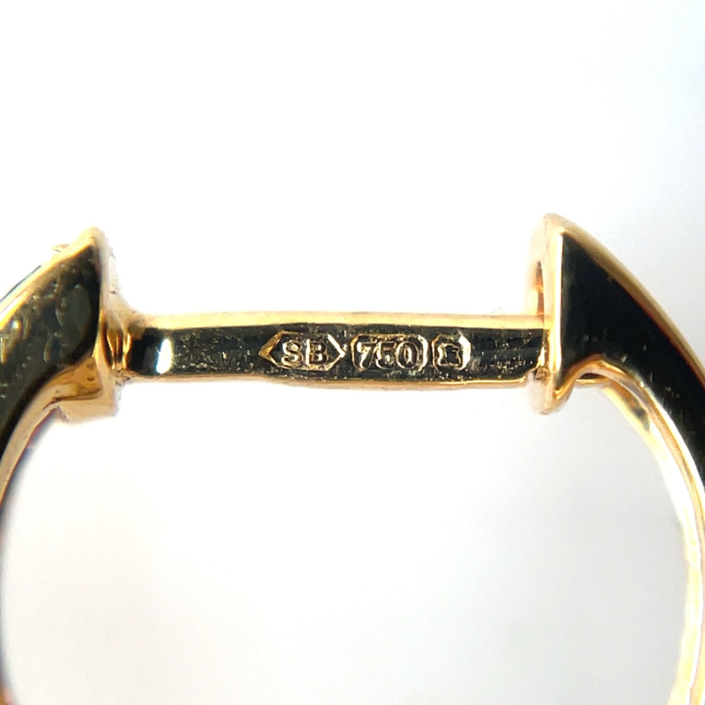 18ct Yellow Gold Rainbow Sapphire Hinged Hoop Earrings