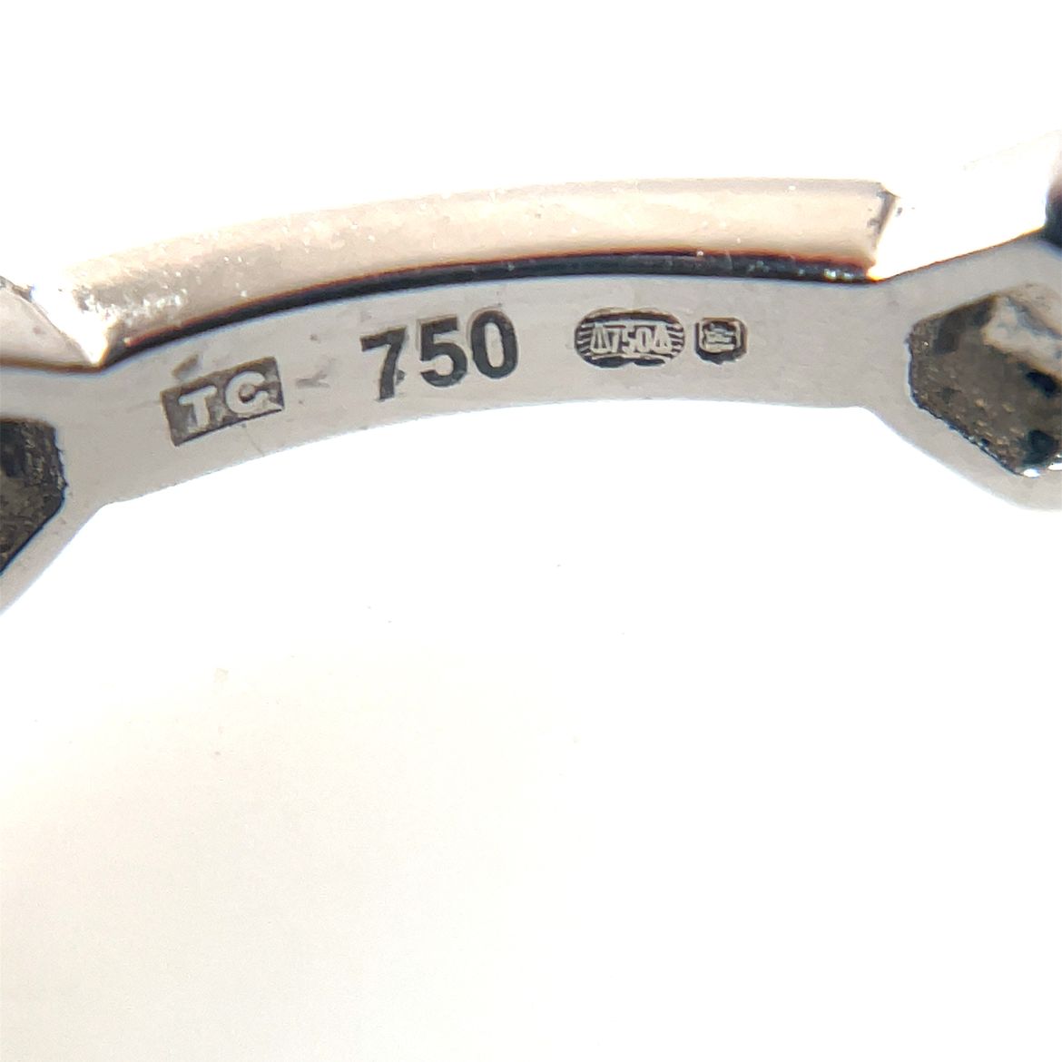 18ct White Gold Diamond Hexagon Eternity Ring