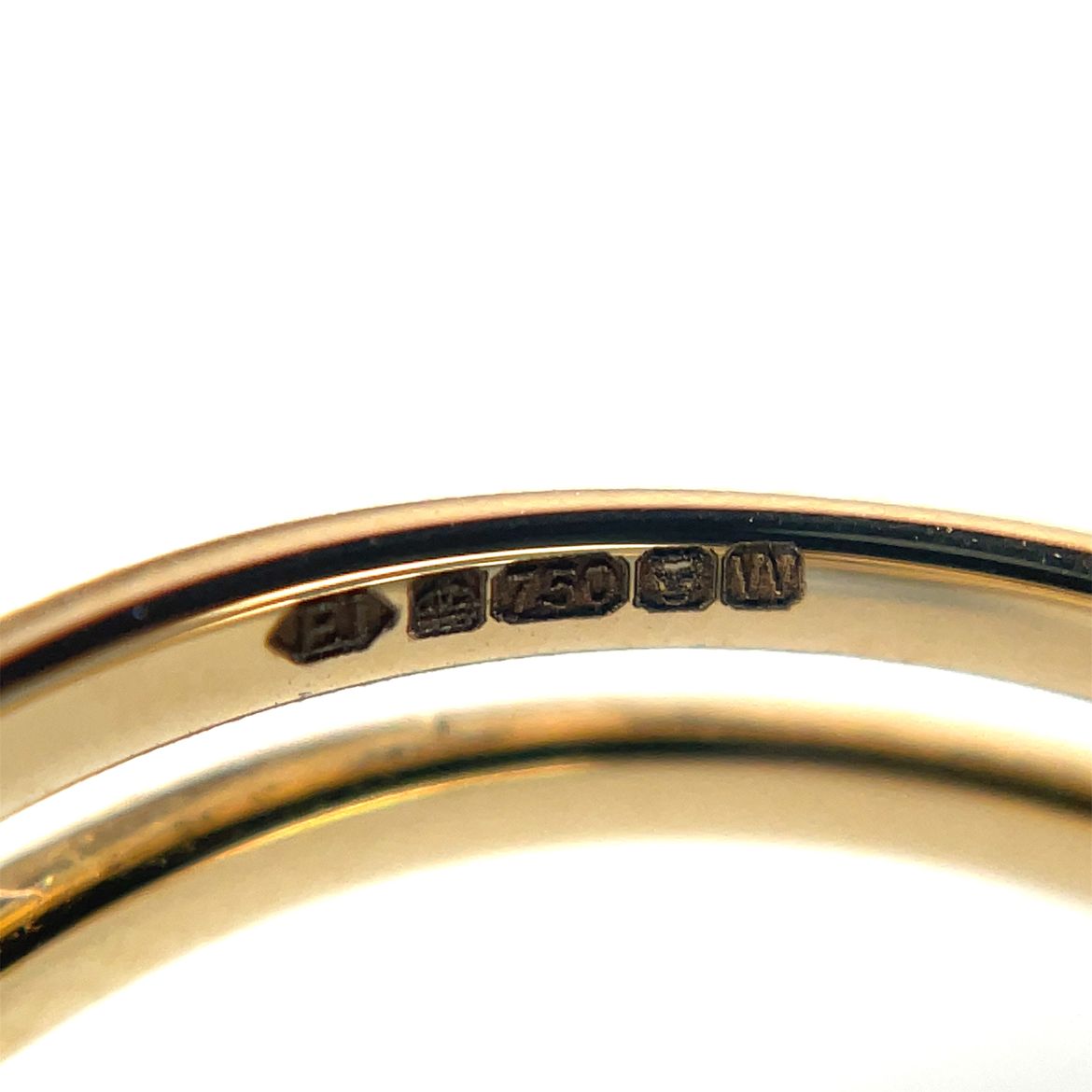 18ct Yellow Gold Diamond Spiral Ring