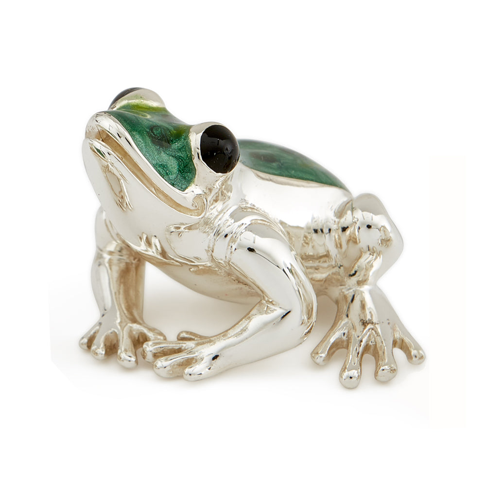 Silver & Enamel Large Frog