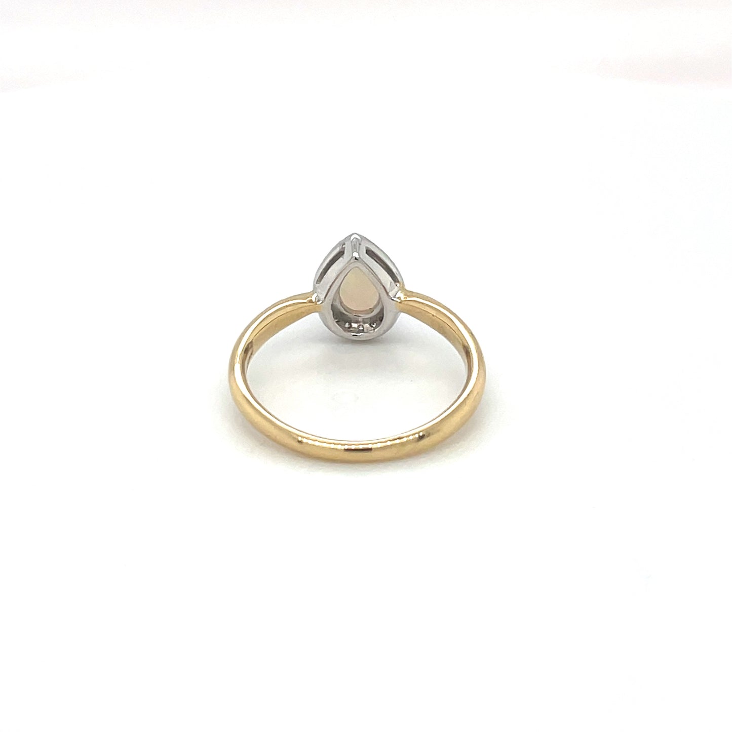 18ct Yellow Gold Opal & Diamond Cluster Ring