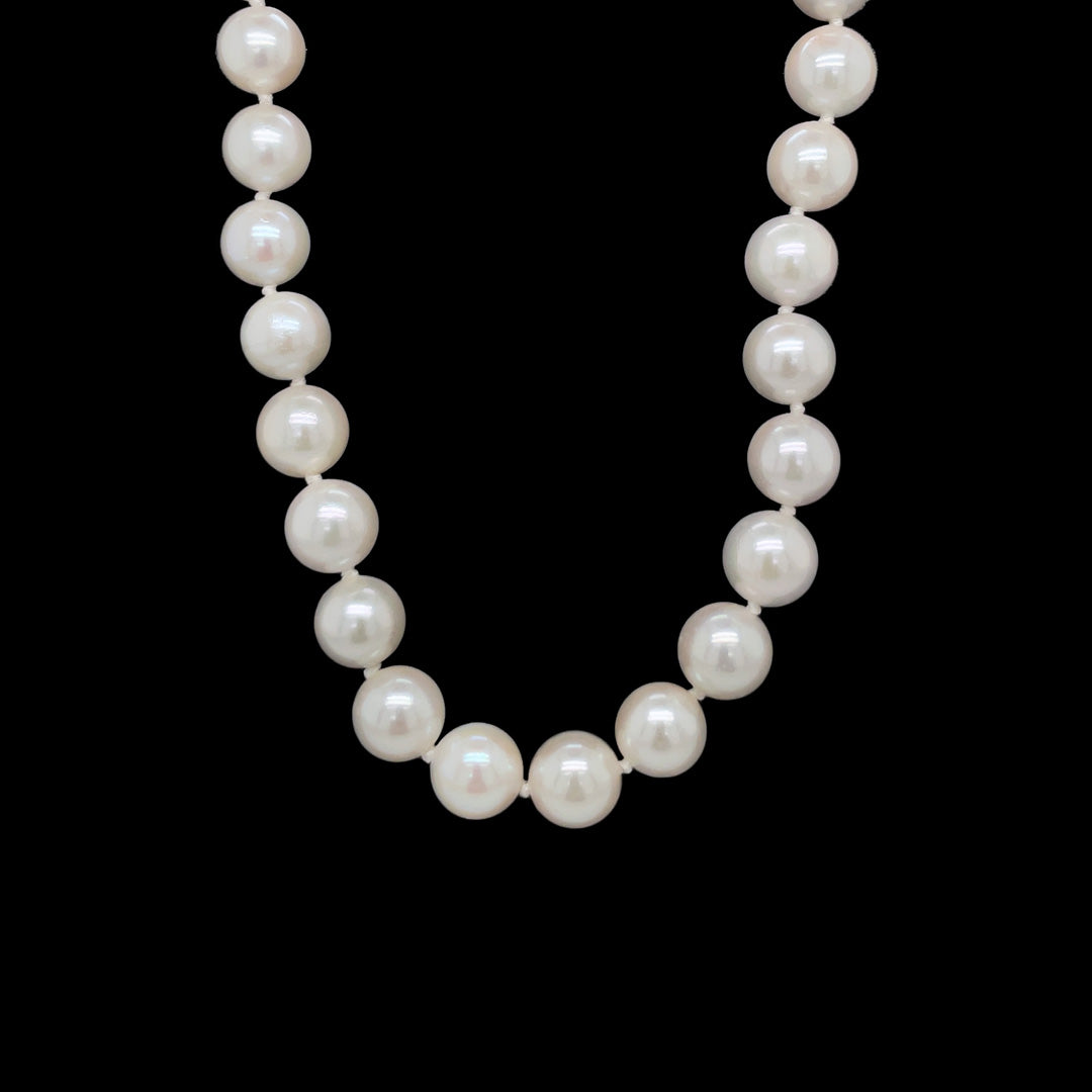 Akoya Pearl Necklace With Silver Clasp