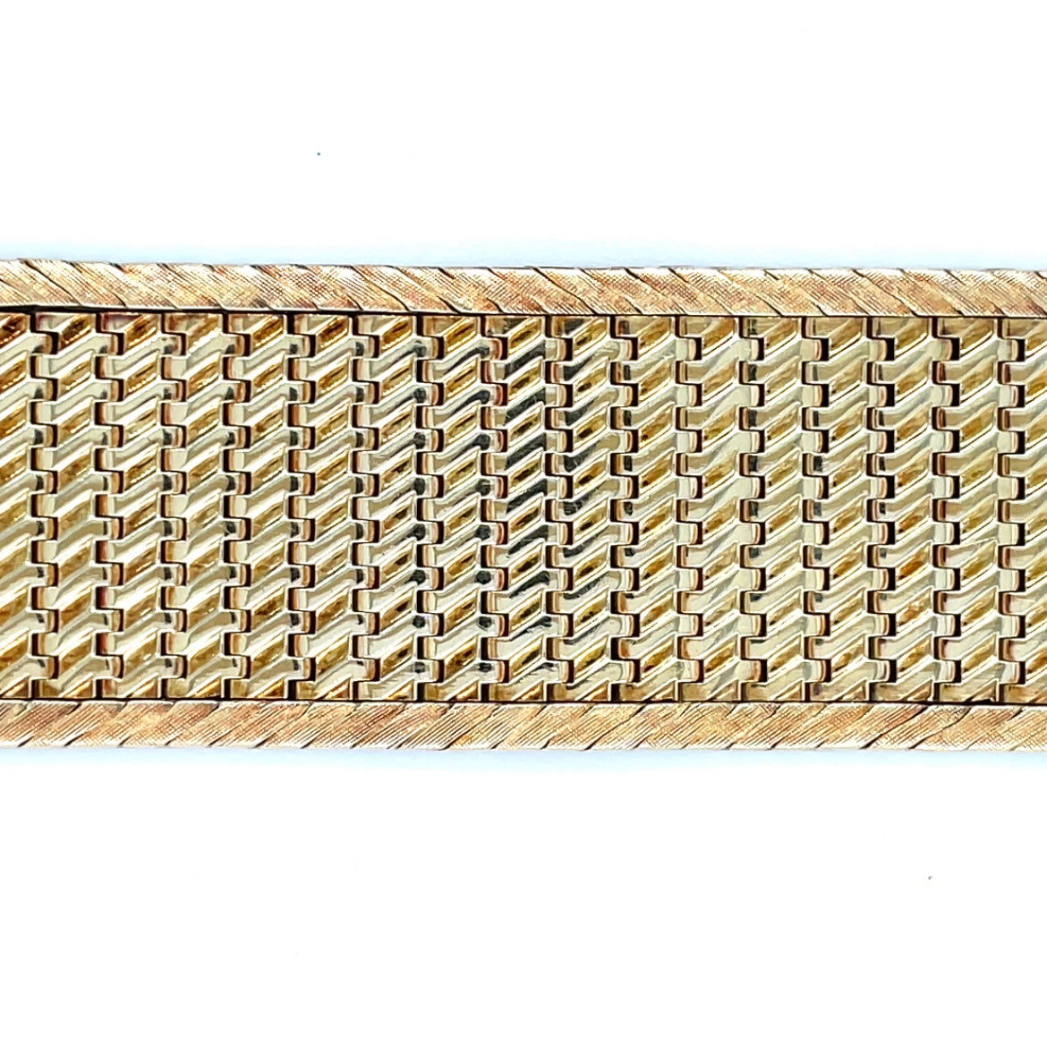 14ct Yellow Gold Wide Woven Bracelet