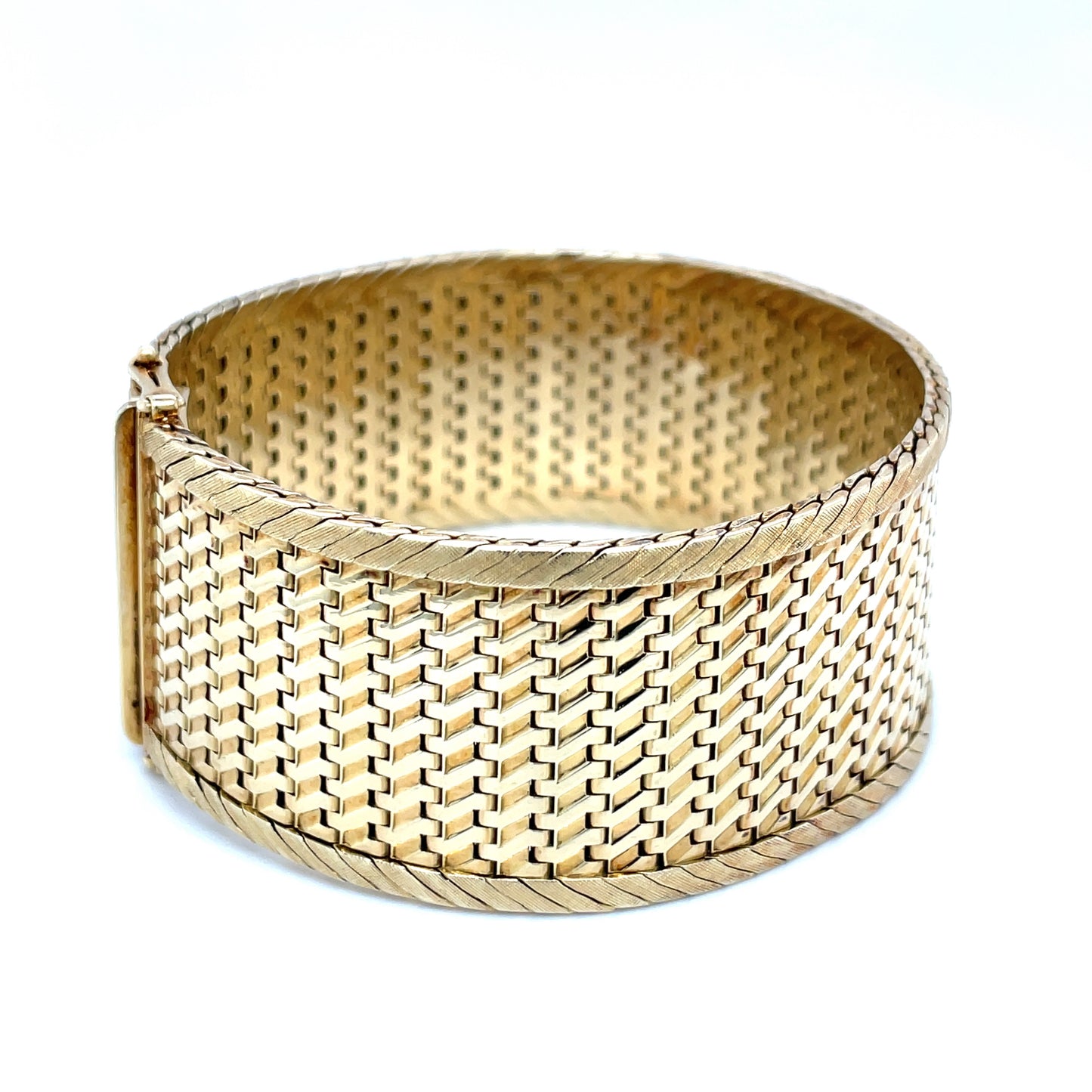 14ct Yellow Gold Wide Woven Bracelet