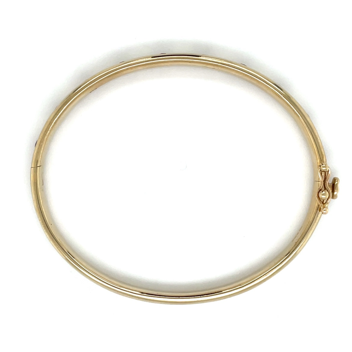 9ct Yellow Gold Ruby Hinged Bangle
