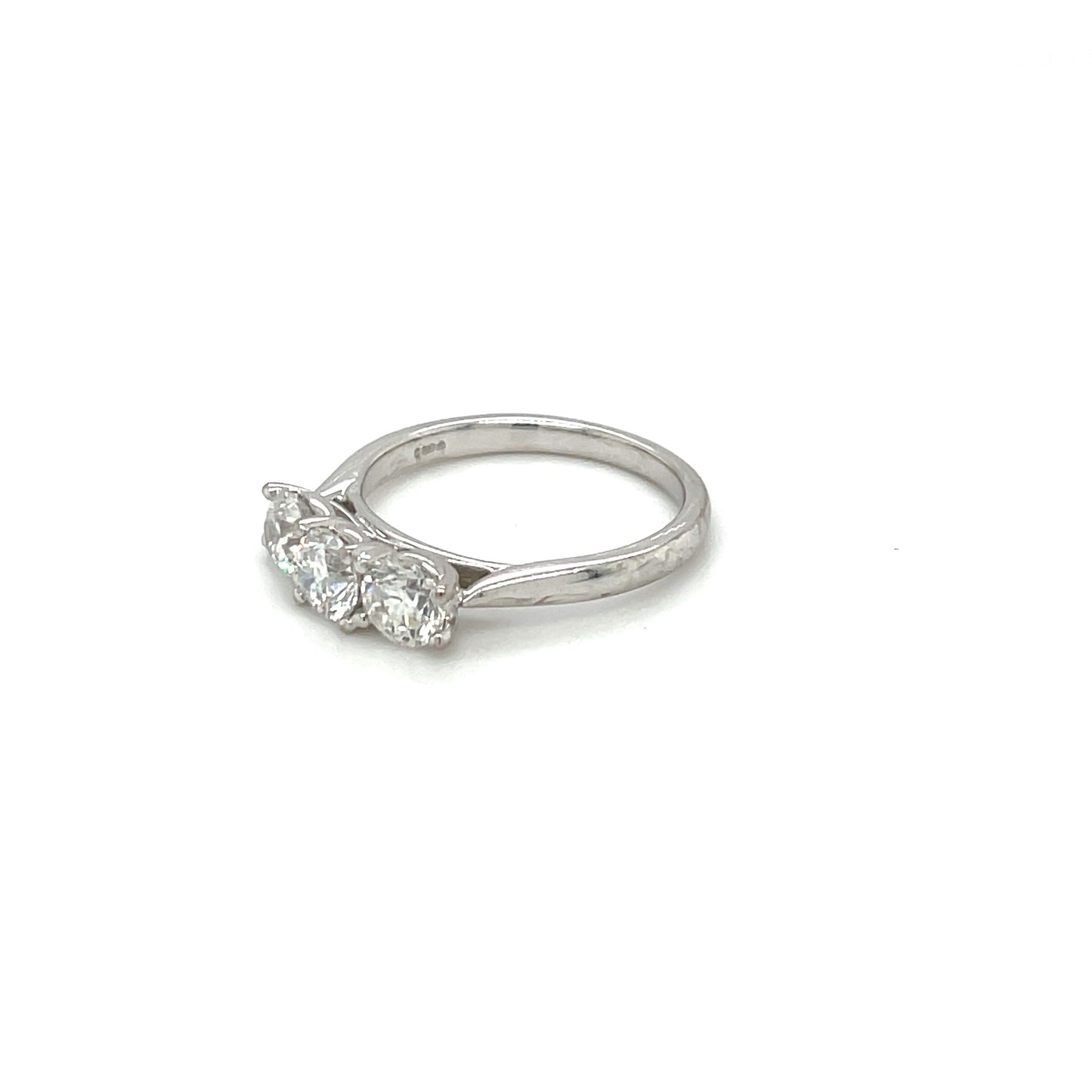 18ct White Gold Three Stone Diamond Ring