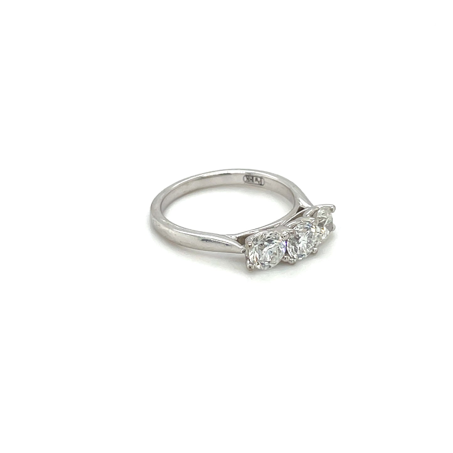 18ct White Gold Three Stone Diamond Ring