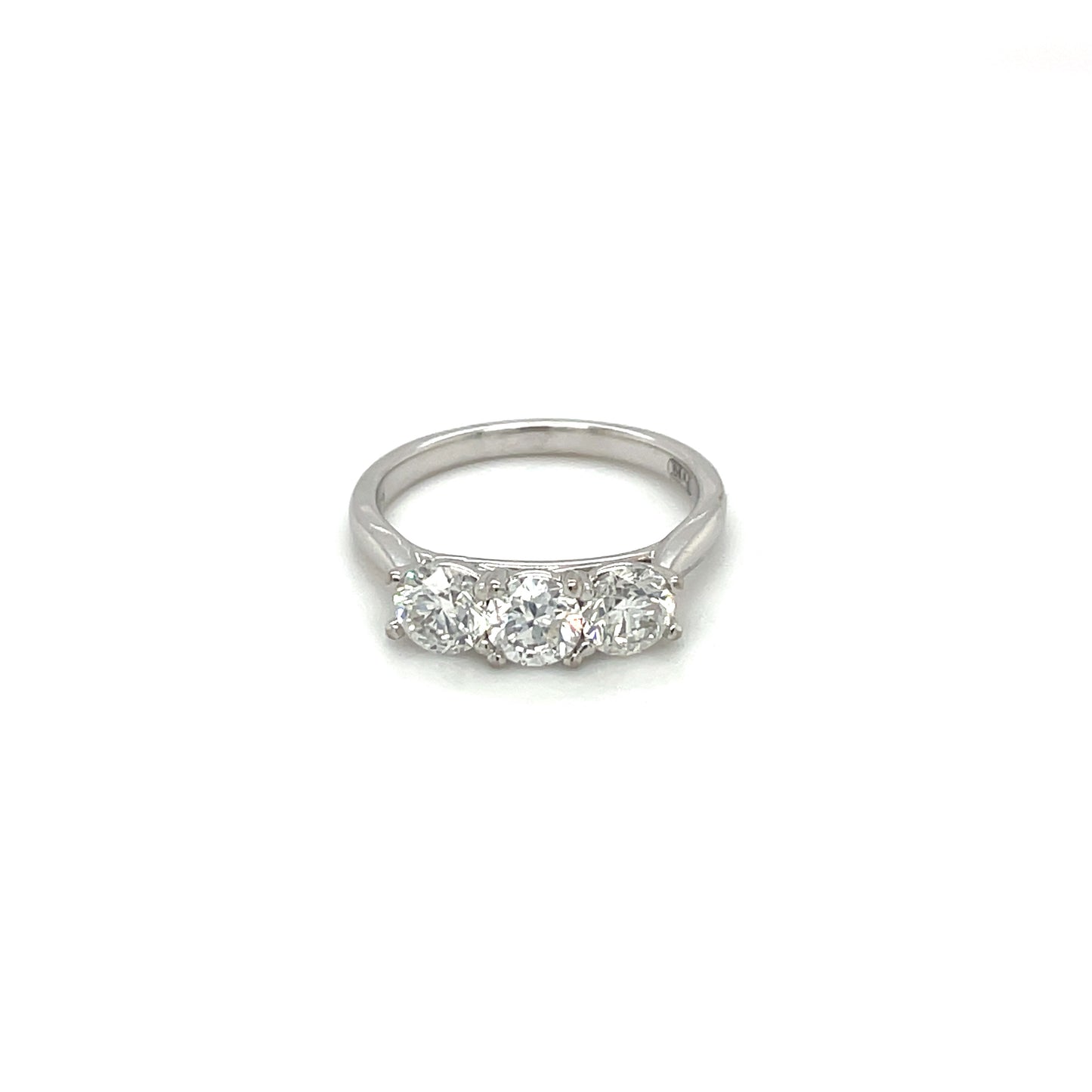 18ct White Gold Three Stone Diamond Ring