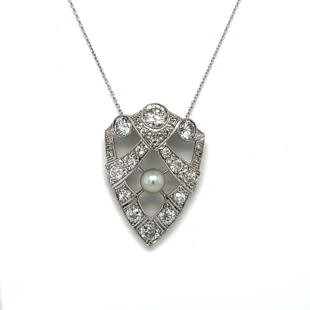 Vintage Diamond Necklaces and Pendants