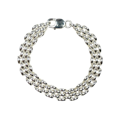 Silver Panther Bracelet (7")