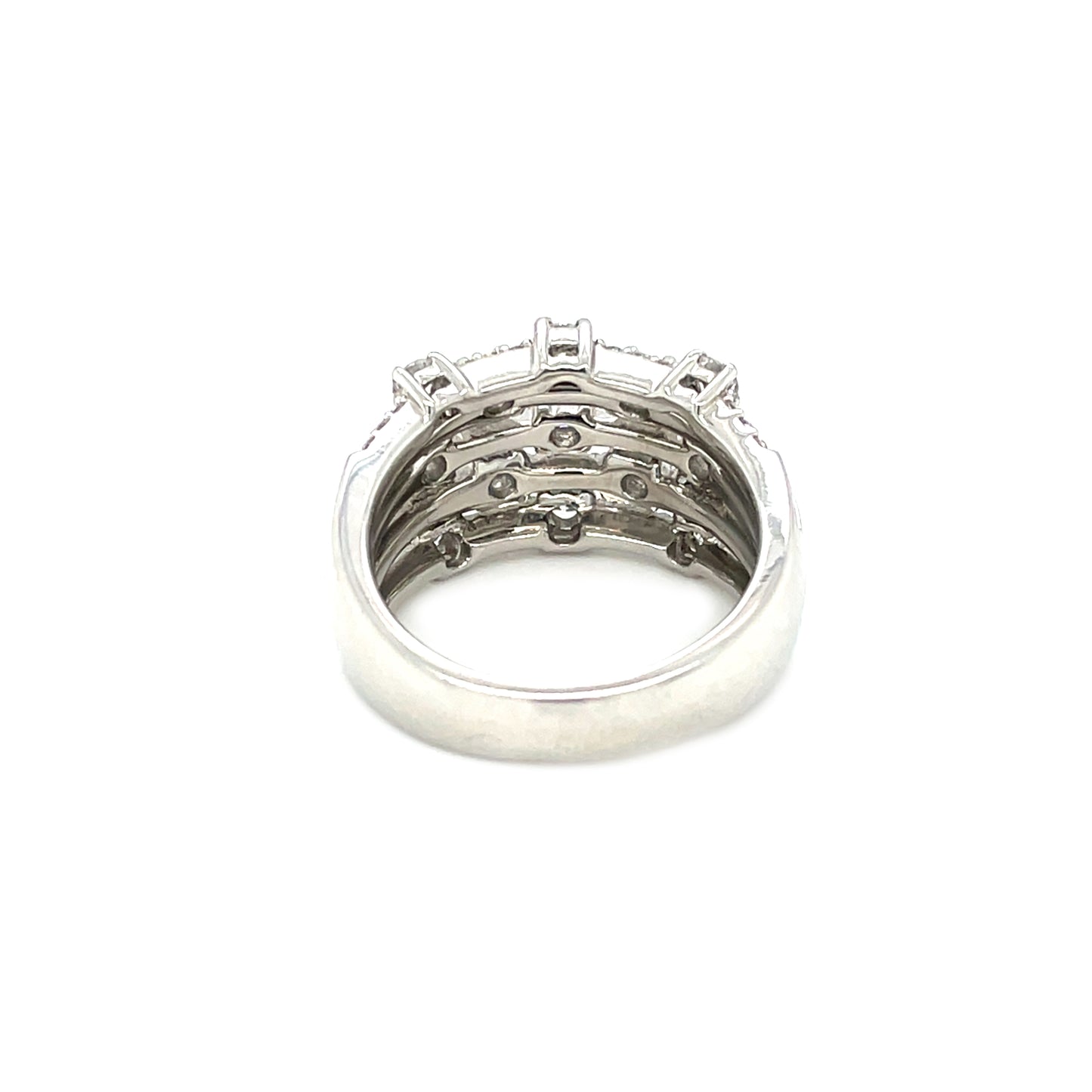 Platinum Five Row Diamond Ring (M1/2)