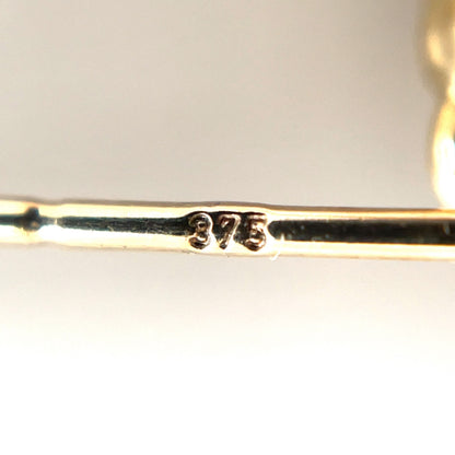 9ct Yellow Gold Fluted Drop Earrings